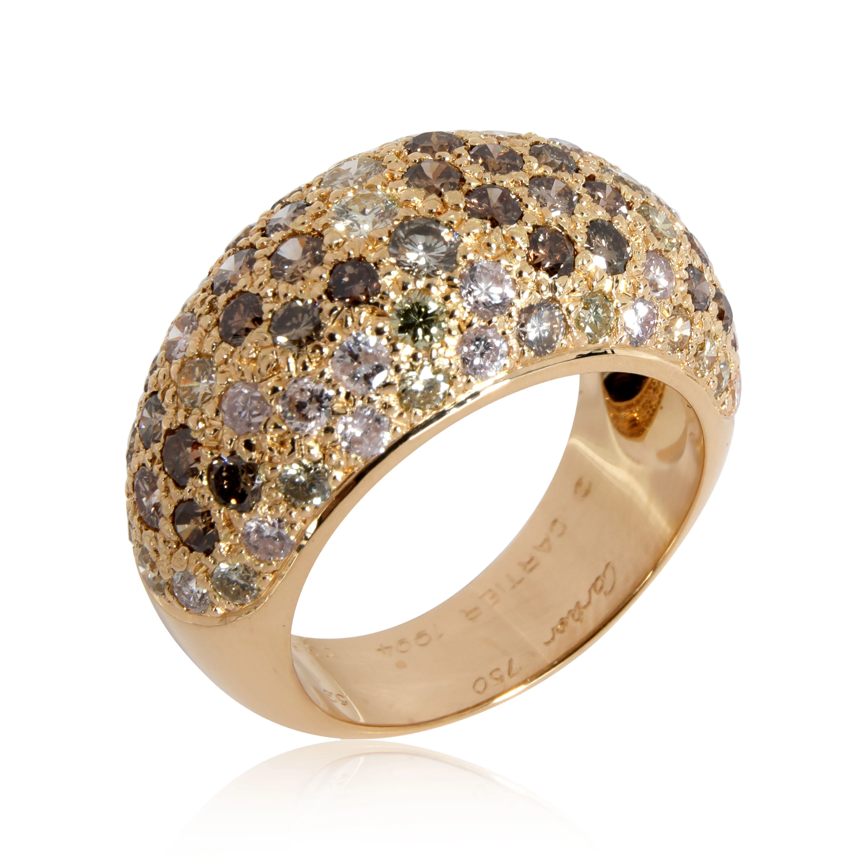 Cartier Sauvage Diamond Dome Ring in 18k Yellow Gold 0.85 CTW - Image 3