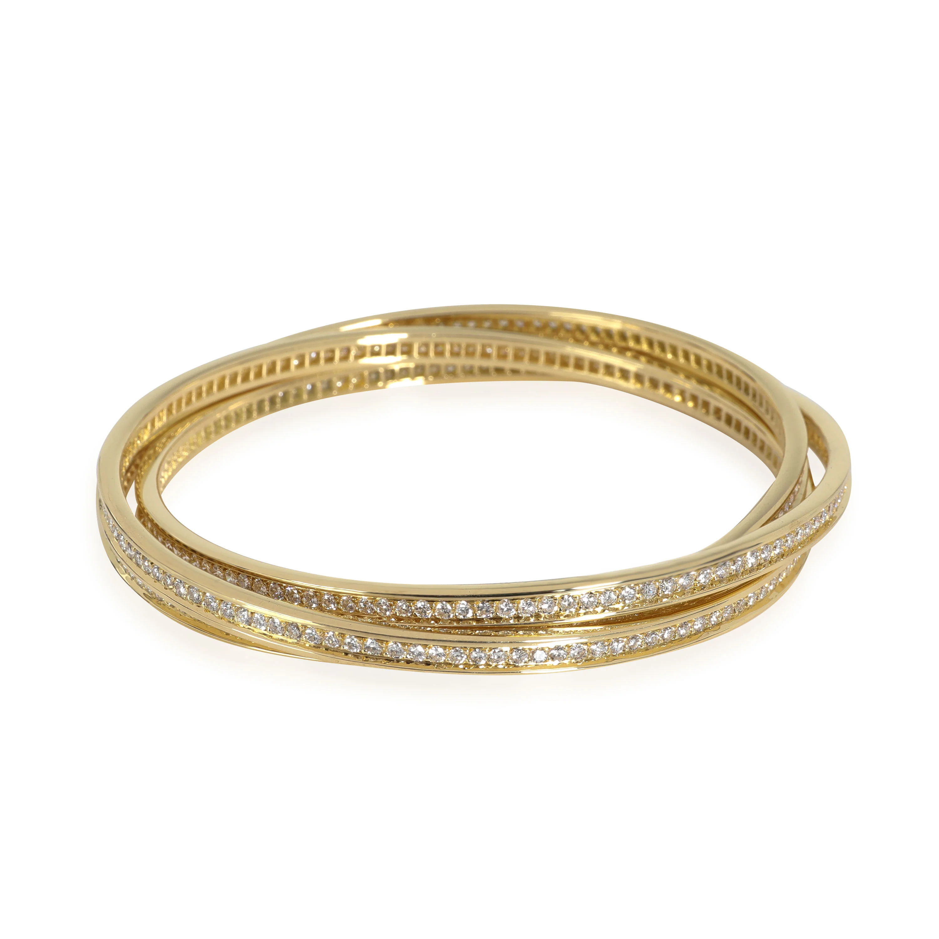 Trinity Rolling 8/1 Ctw Diamond Bracelet in 18k Yellow Gold