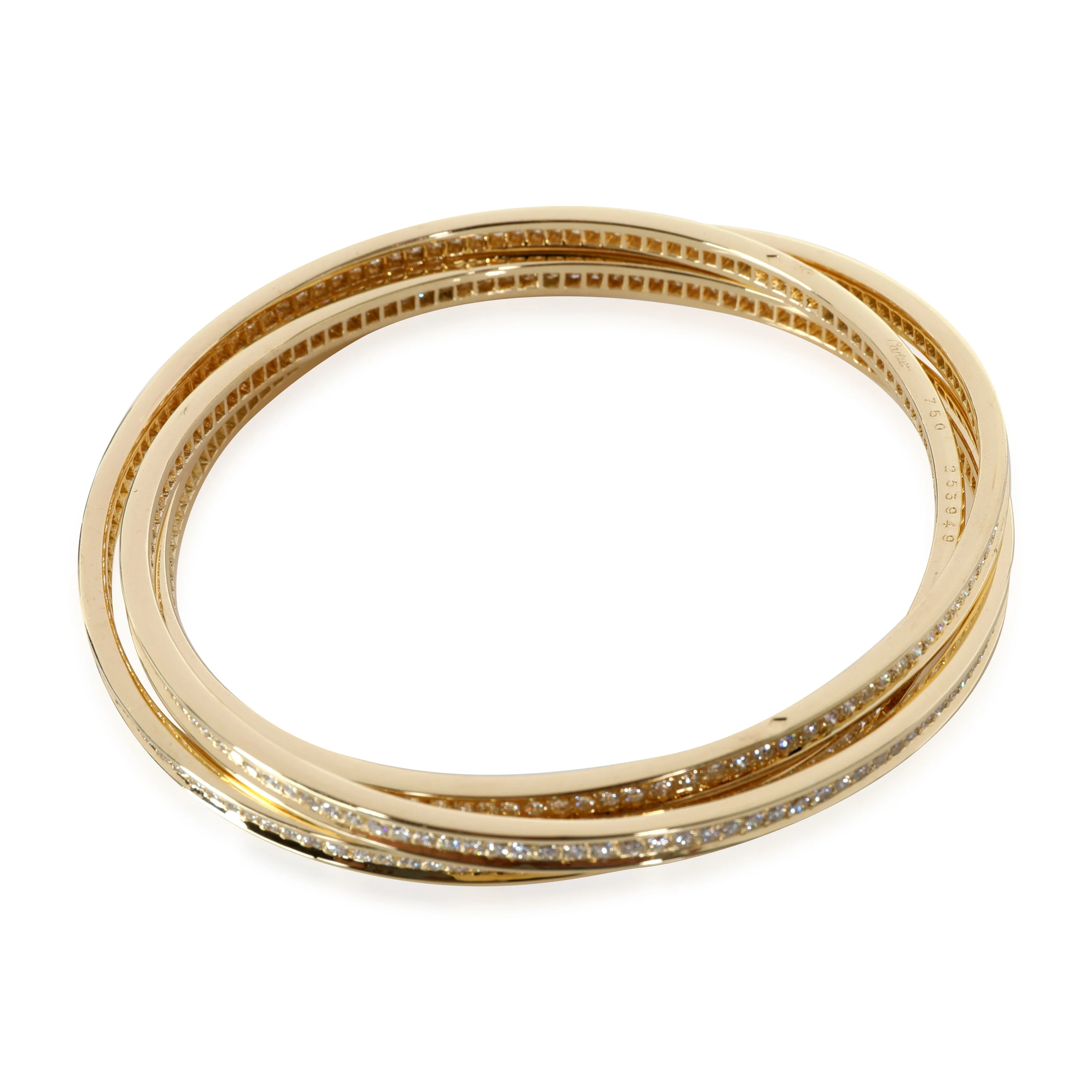 Trinity Rolling 8/1 Ctw Diamond Bracelet in 18k Yellow Gold - Image 2