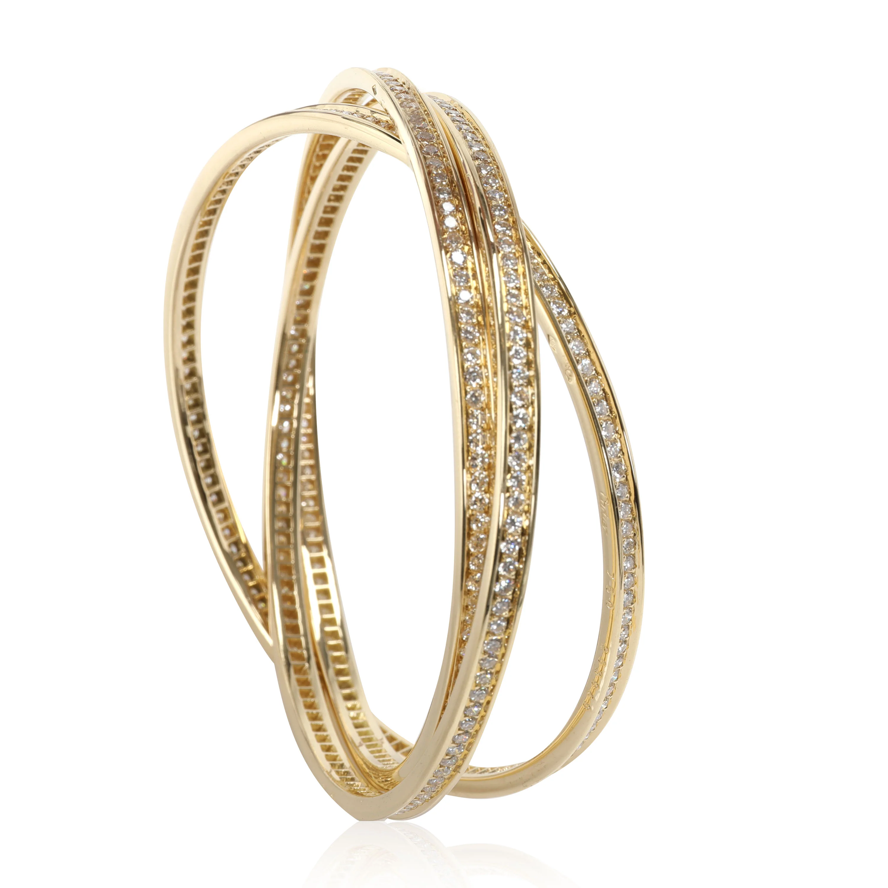 Trinity Rolling 8/1 Ctw Diamond Bracelet in 18k Yellow Gold - Image 5