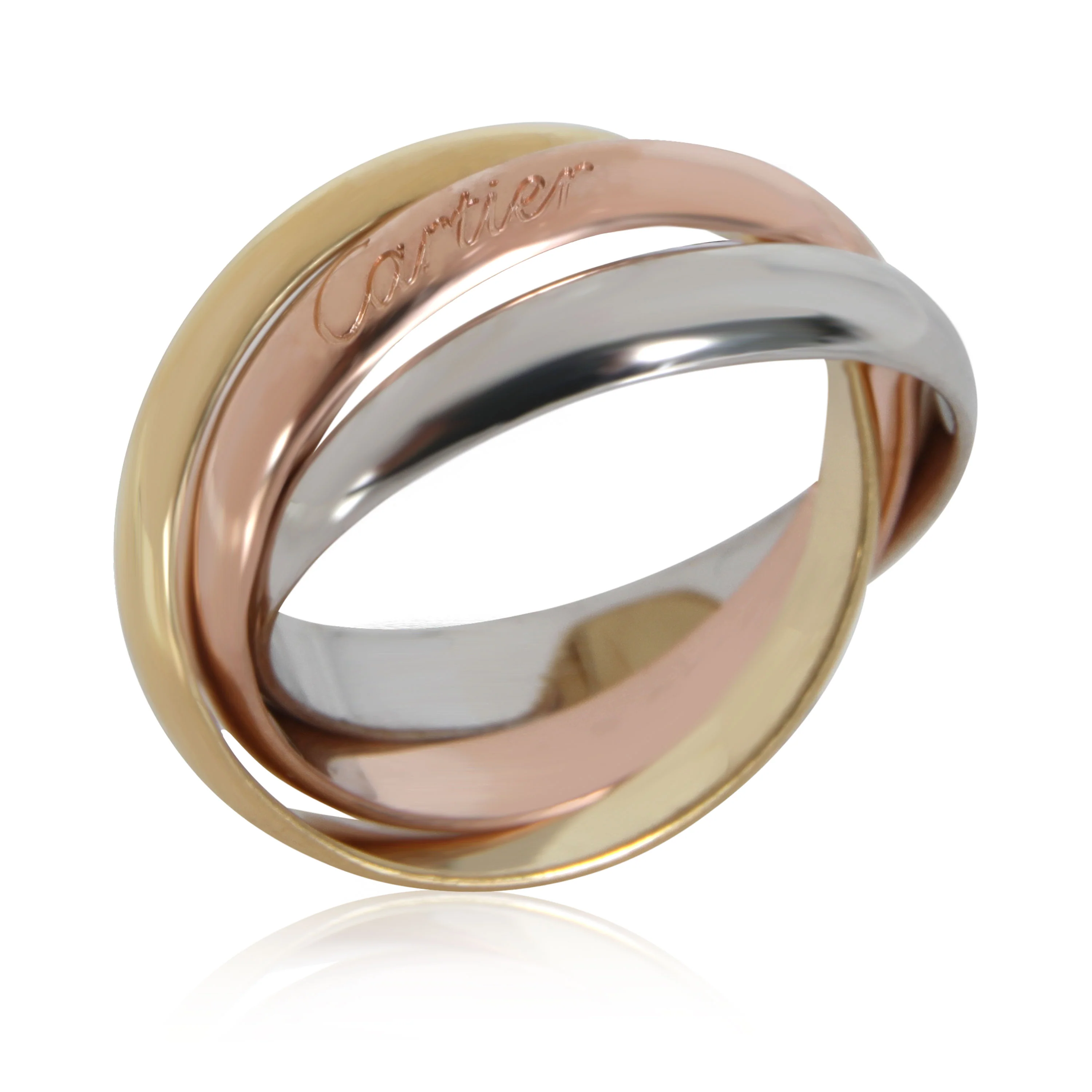 Cartier Trinity Ring in 18k 3 Tone Gold - Image 2