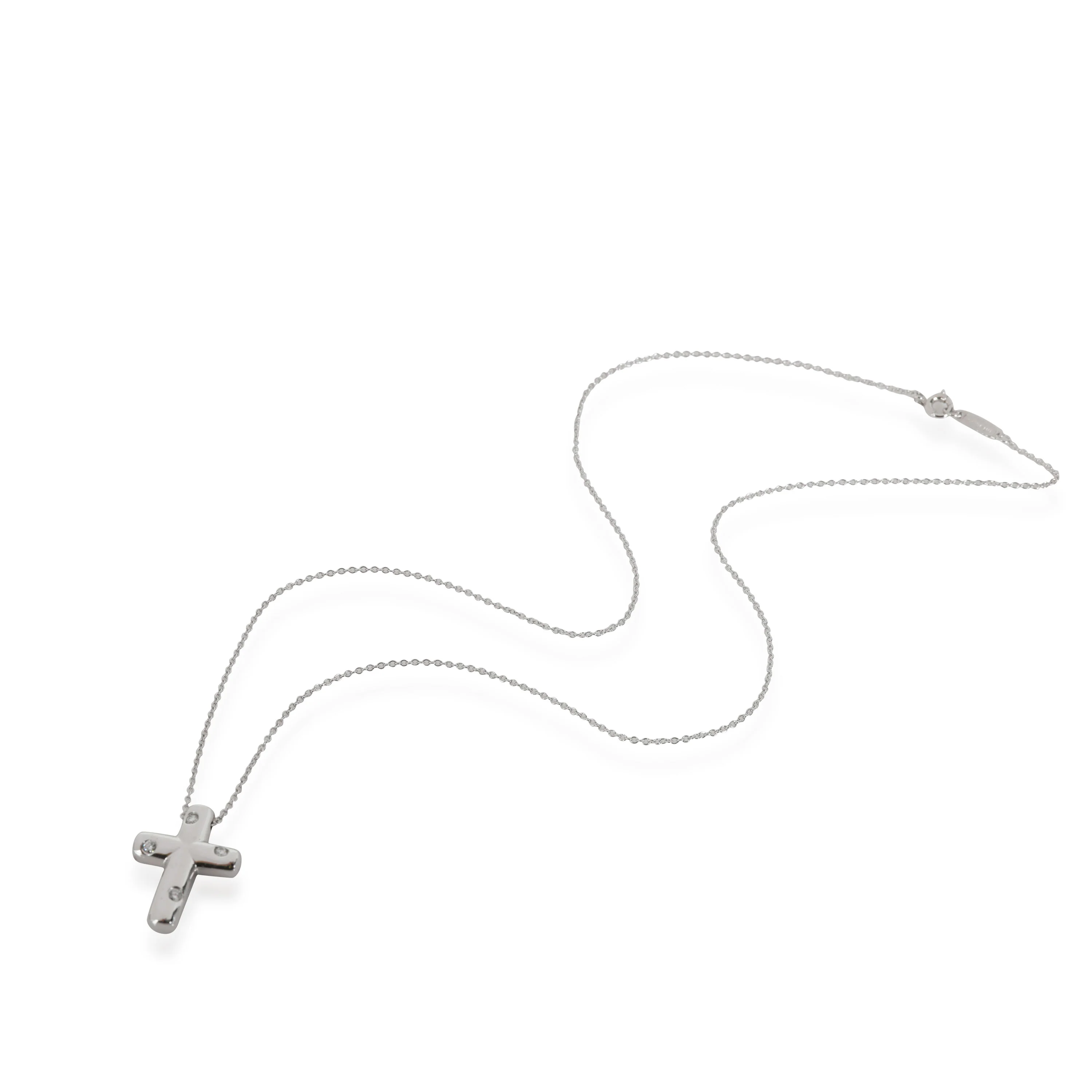 Tiffany & Co. Etoile Diamond Cross Pendant in Platinum 0.12 CTW - Image 2