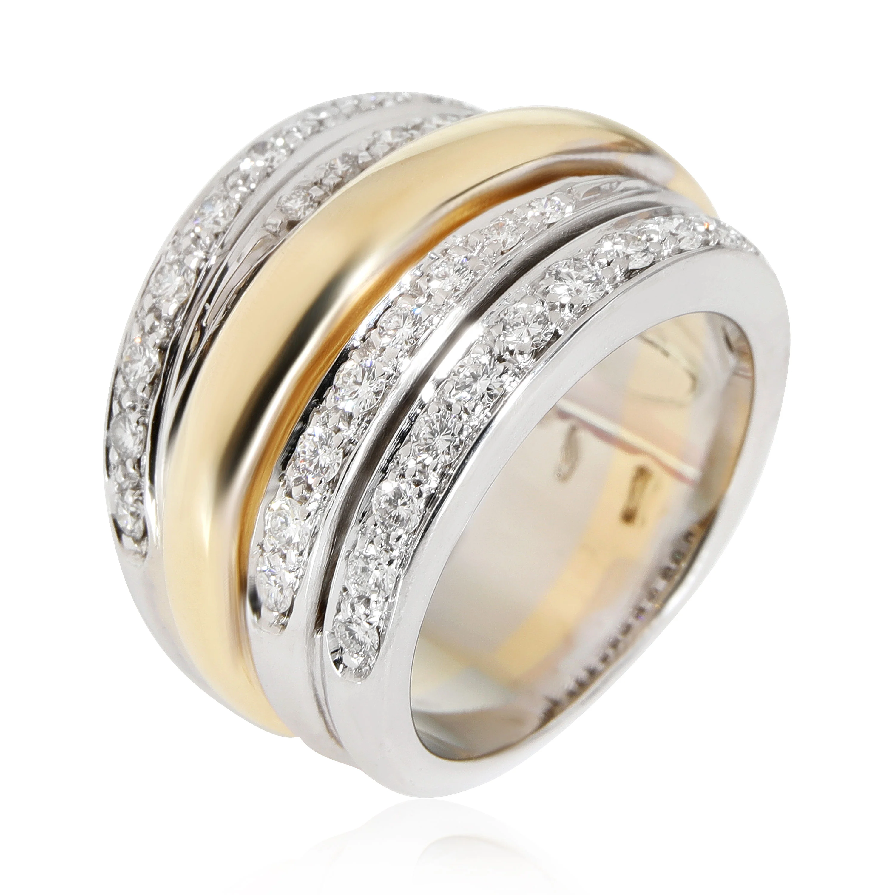 Pomellato Diamond 5-Strand Ring in 18k 2 Tone Gold 0.75 CTW - Image 3