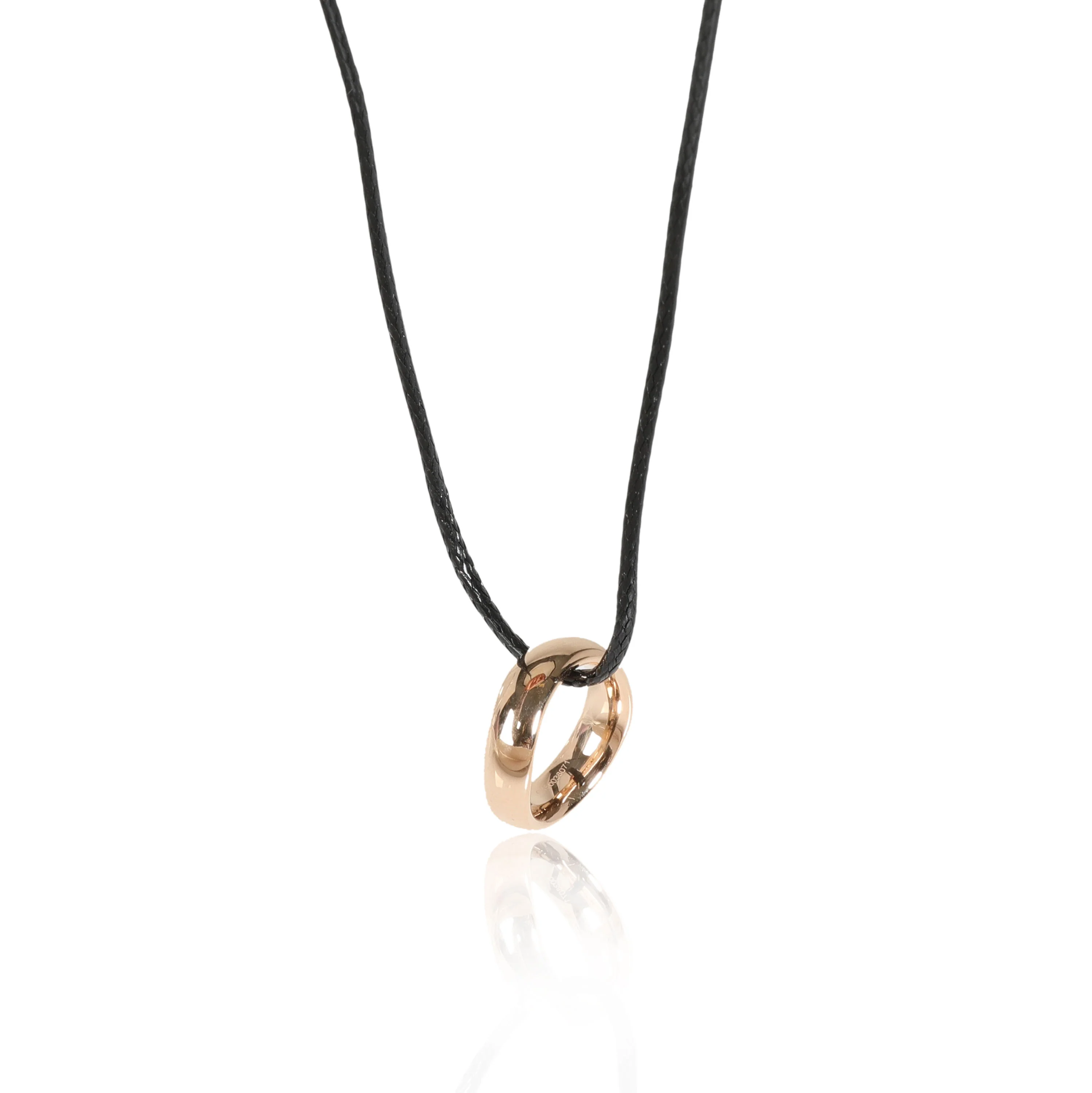 Milano Wedding Band Ring Pendant in 18k Rose Gold