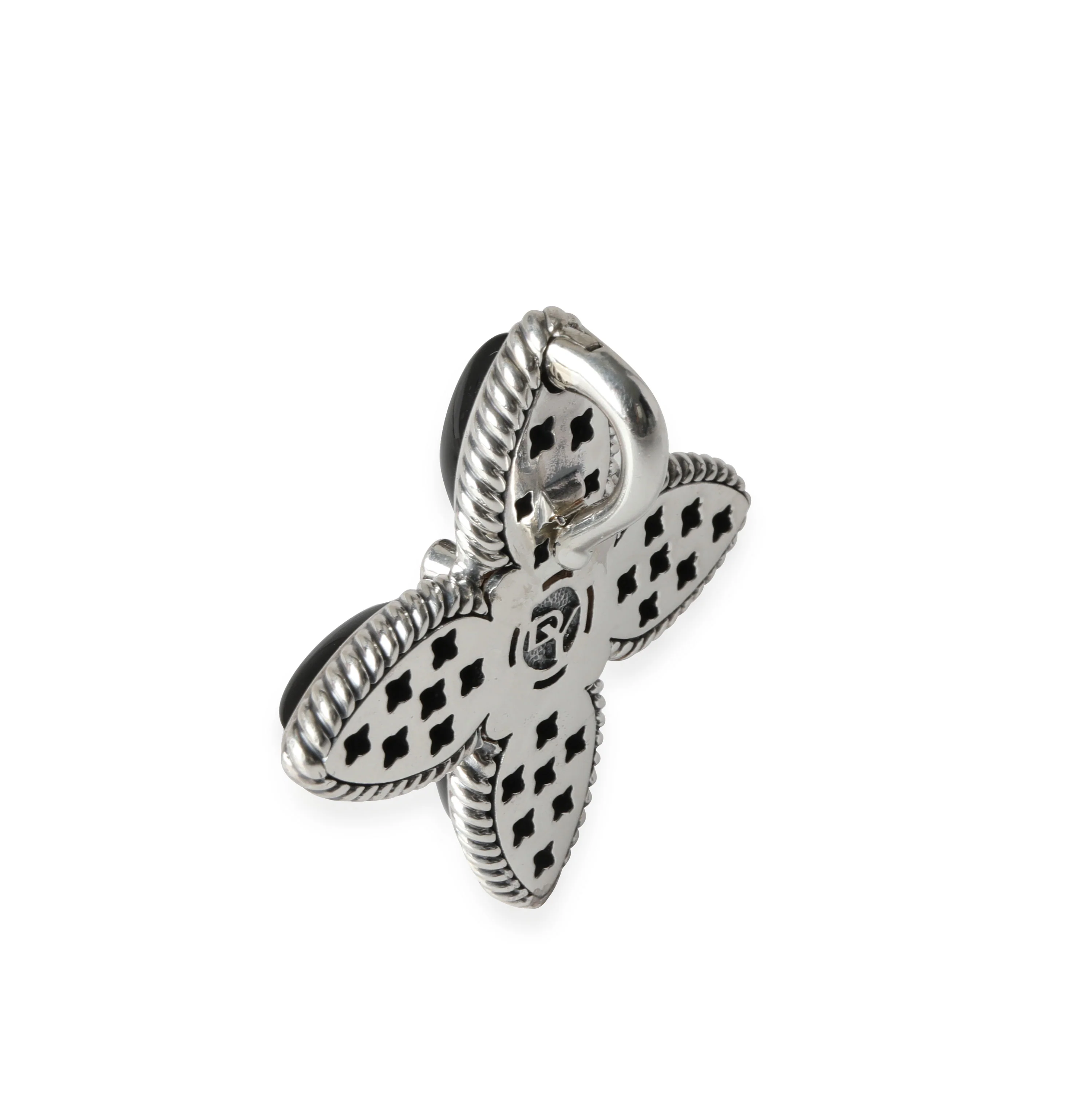 David Yurman Renaissance Onyx Diamond Enhancer Pendant in Sterling Silver Black - Image 3