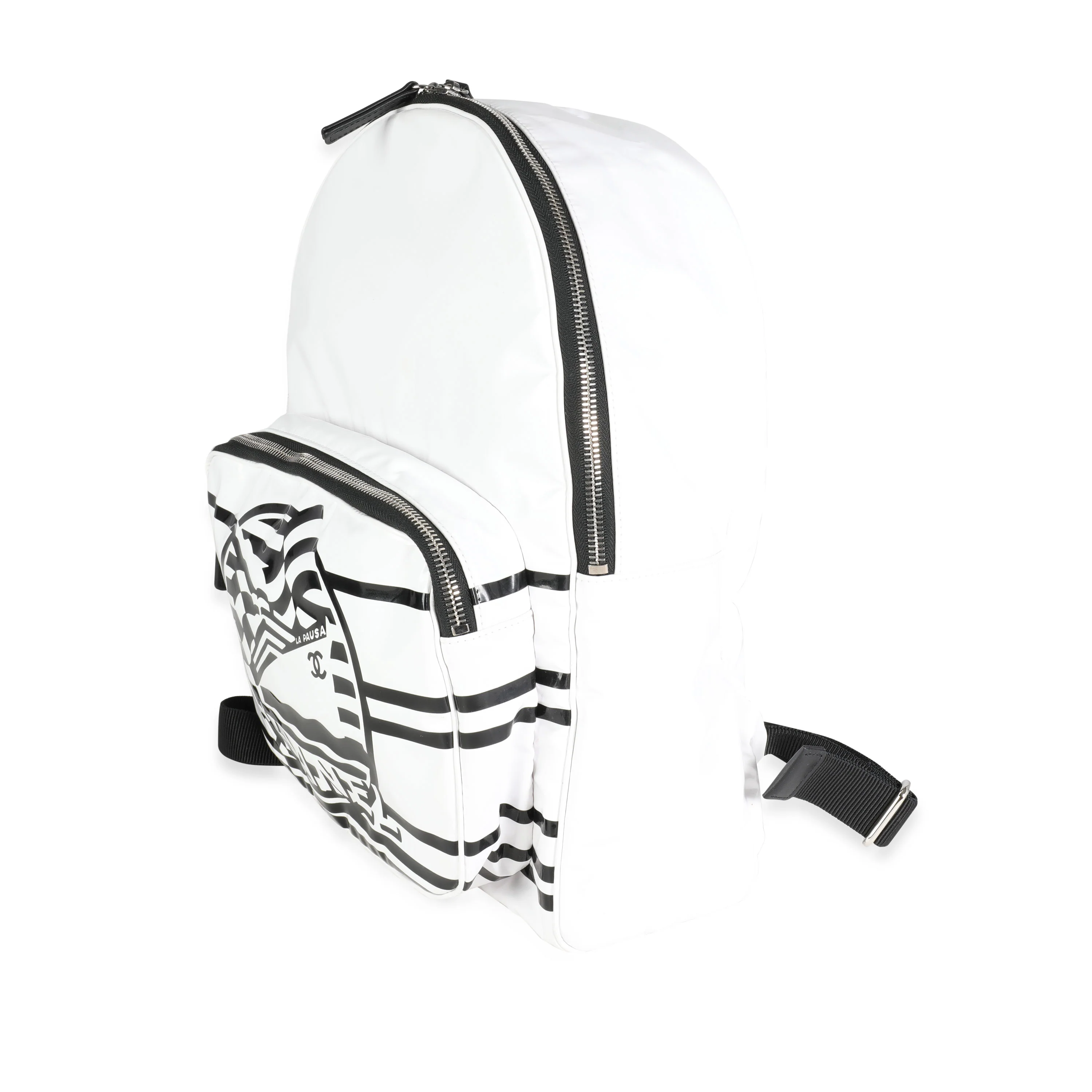 White Vinyl La Pausa Backpack - Image 2
