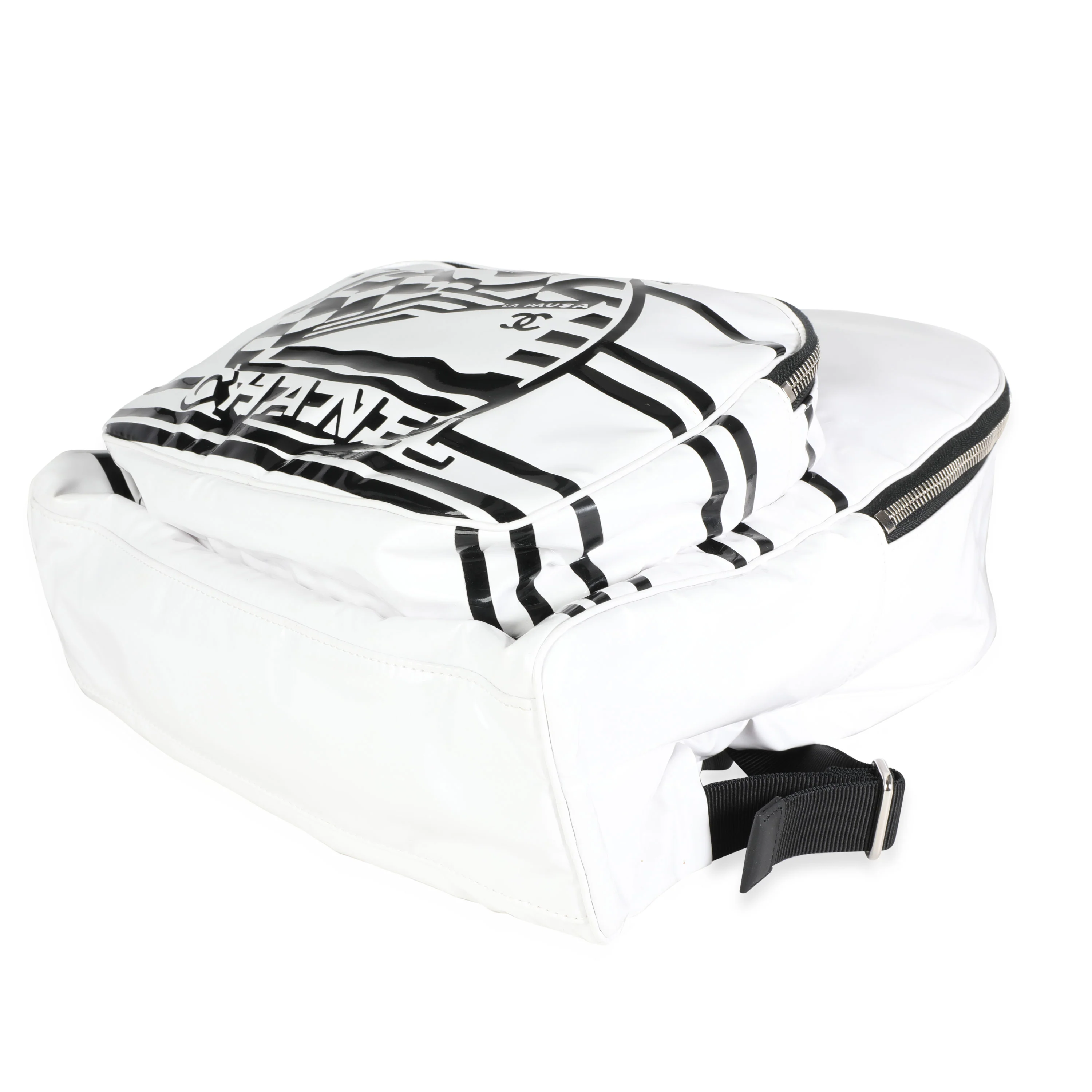 White Vinyl La Pausa Backpack - Image 6