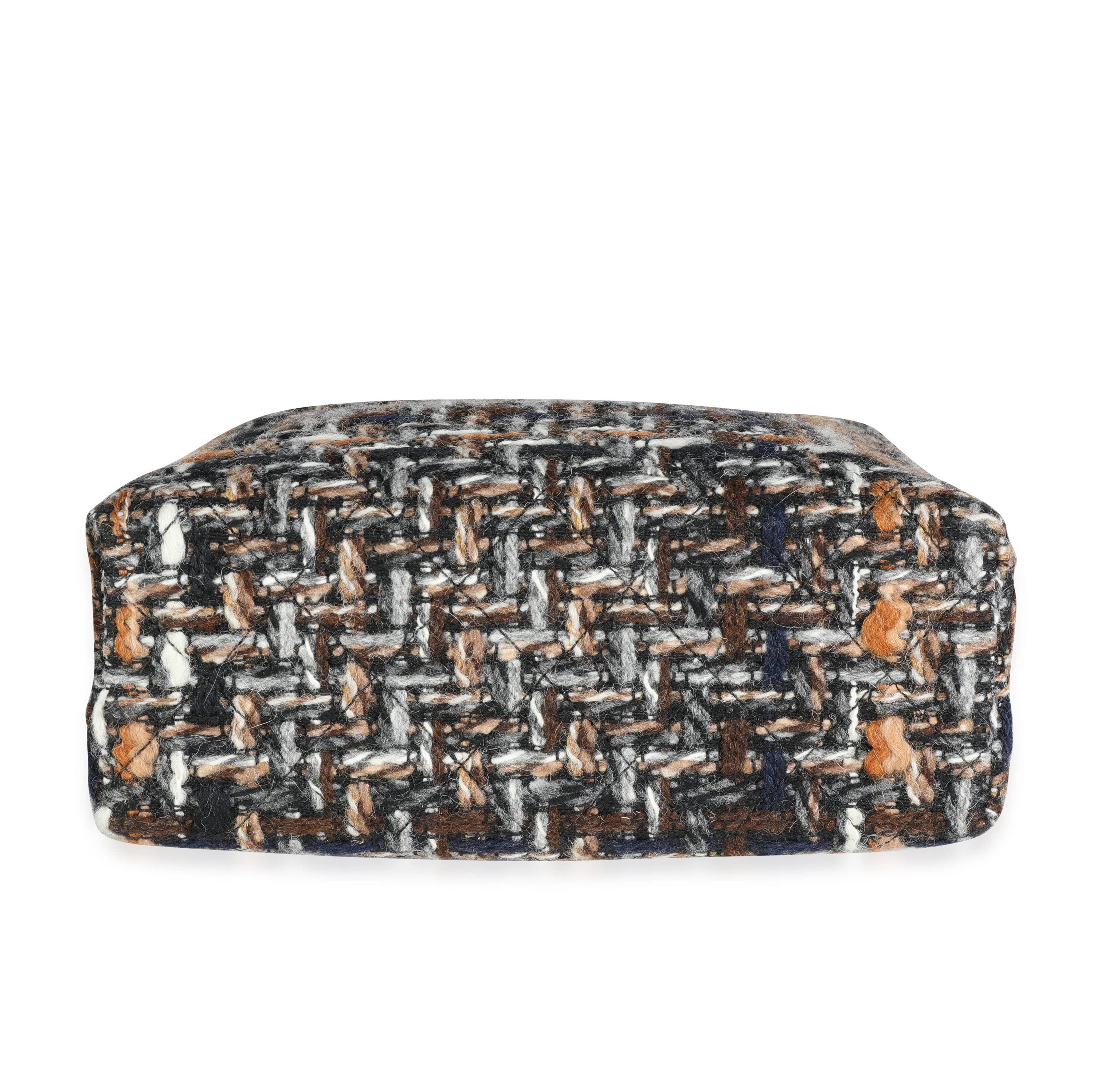 Chanel Black Leather & Multicolor Tweed Il Quadrato Box Shoulder Bag - Image 5