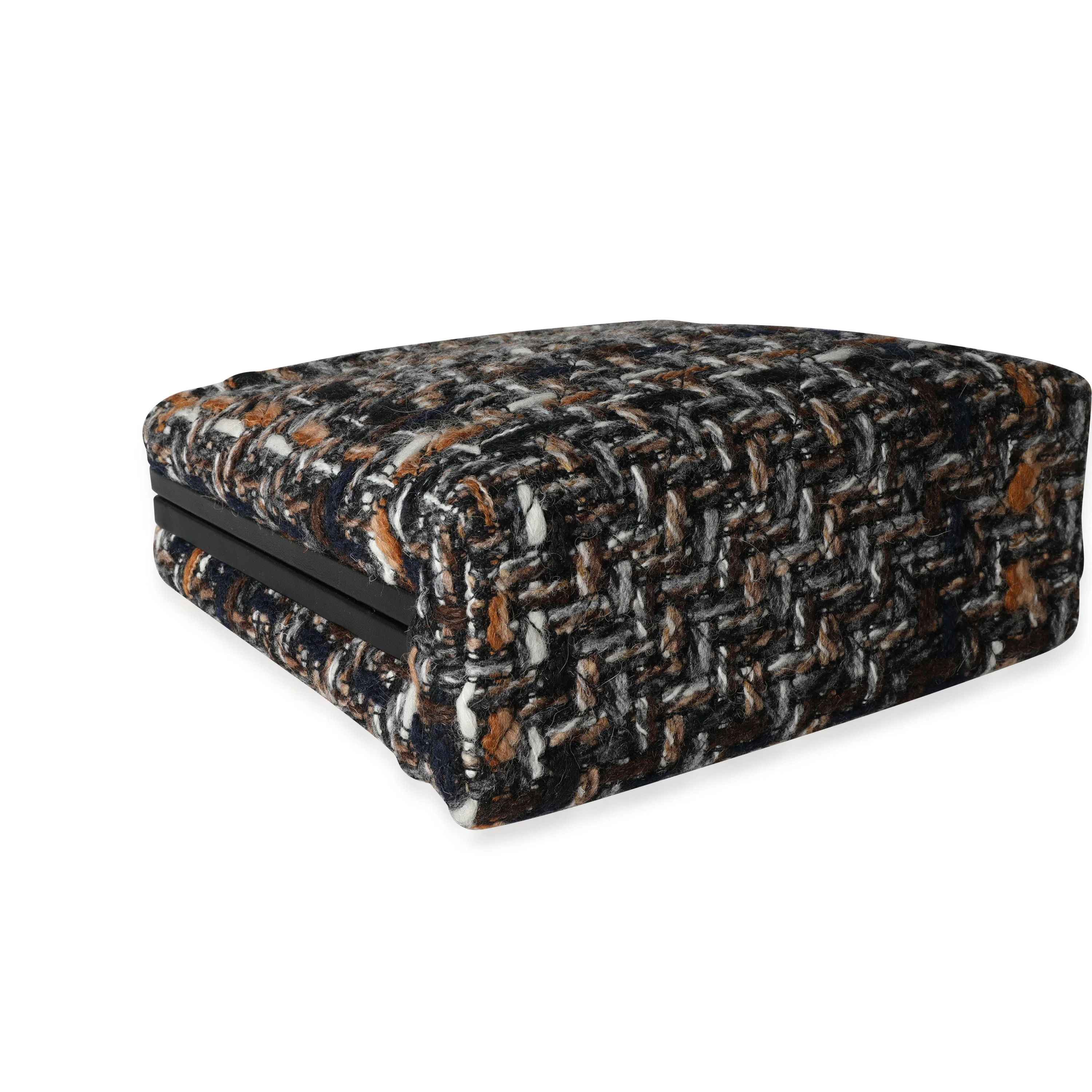 Chanel Black Leather & Multicolor Tweed Il Quadrato Box Shoulder Bag - Image 7