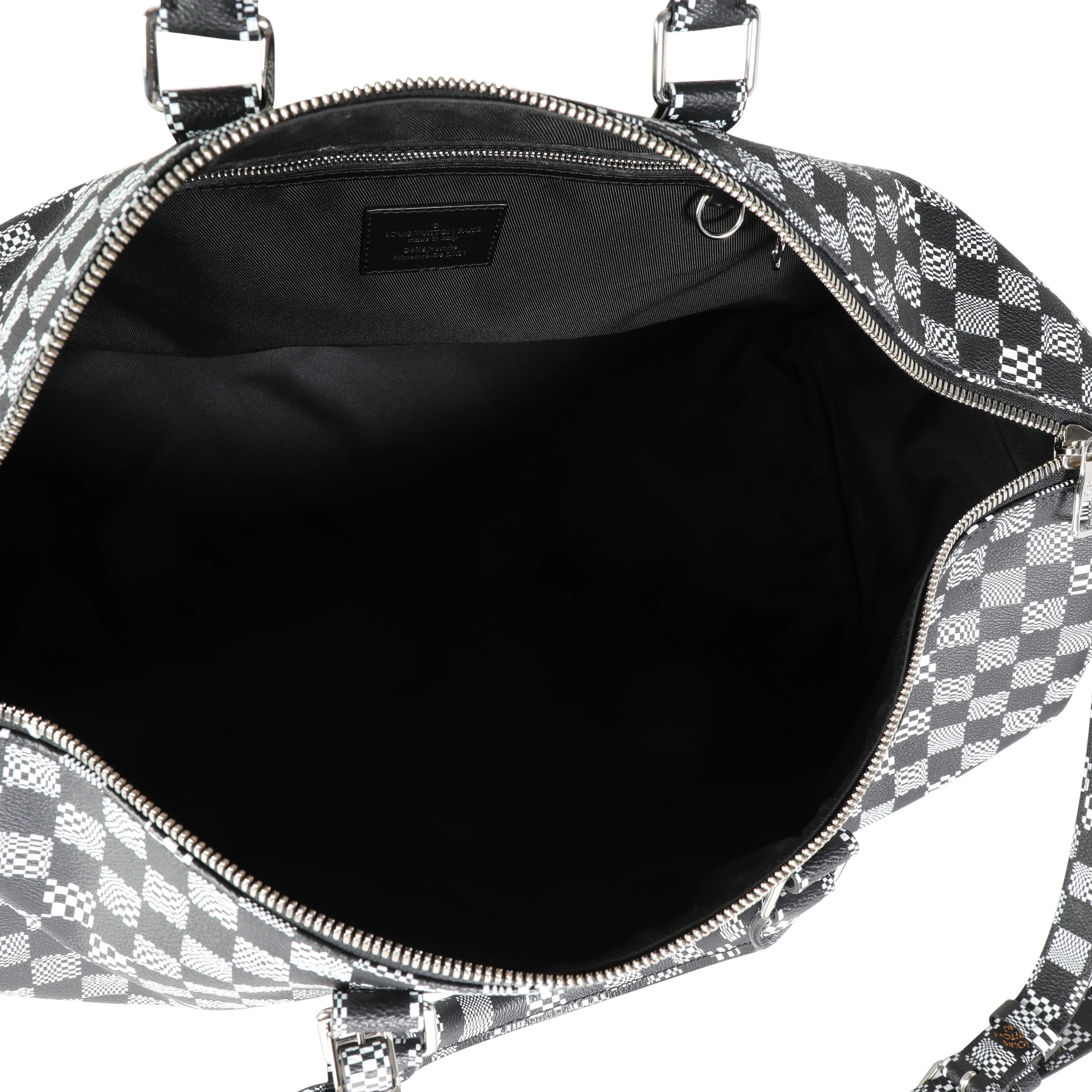 Louis Vuitton Black & White Distorted Damier Keepall Bandoulière 50 - Image 8