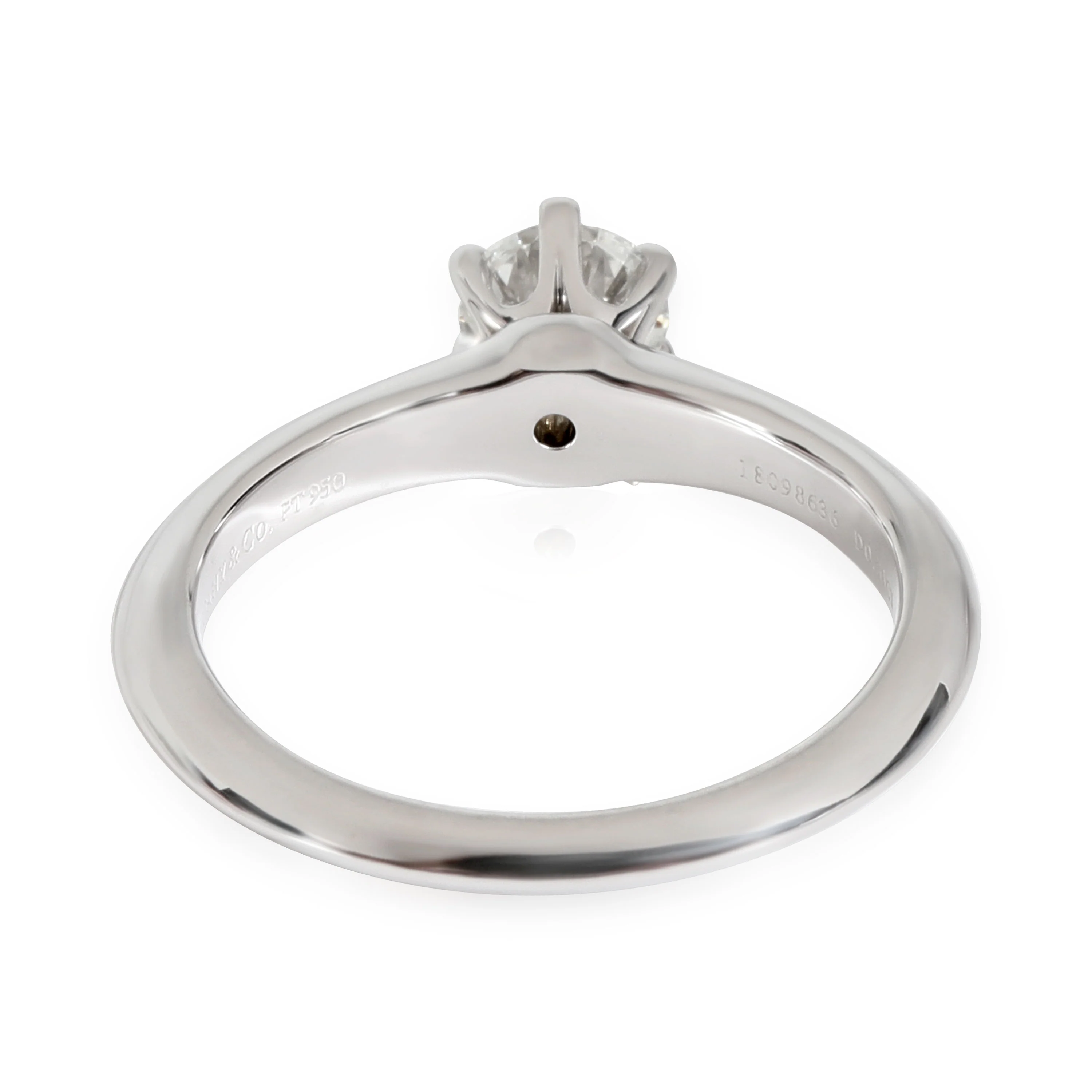 Tiffany & Co. Diamond Engagement Ring in Platinum F VS1 0.51 CTW - Image 4
