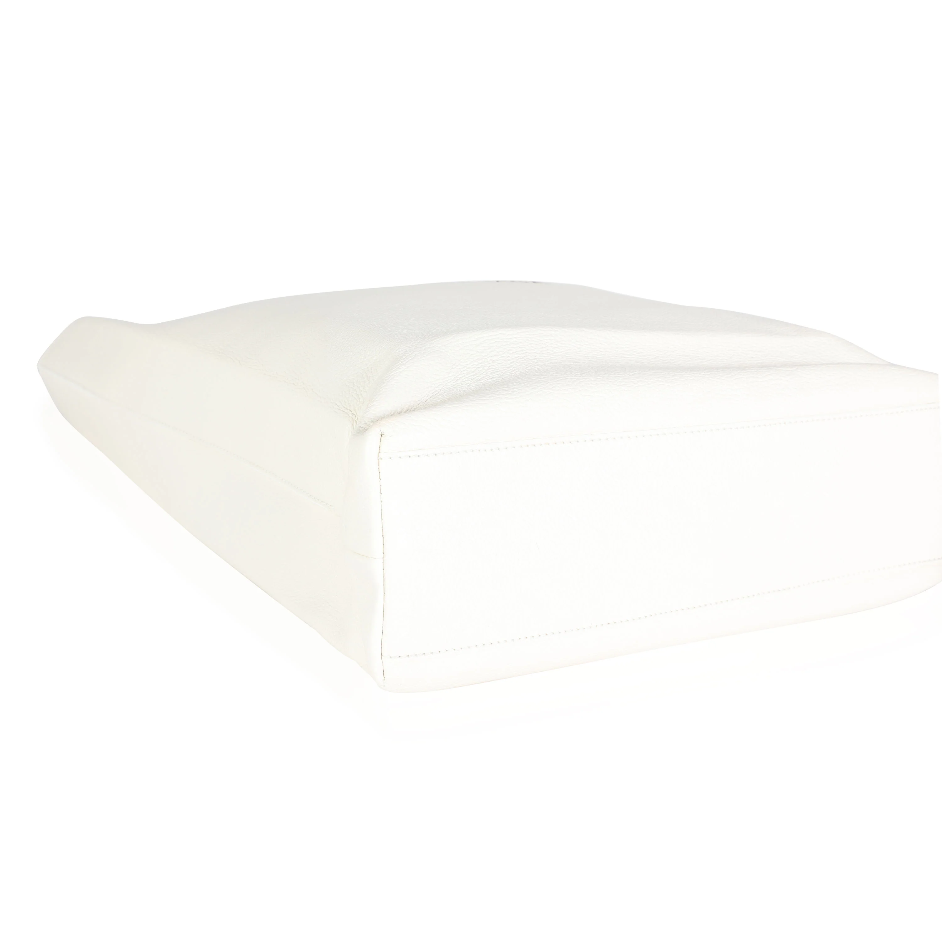 Balenciaga White Leather North South Shopping Tote - Image 5