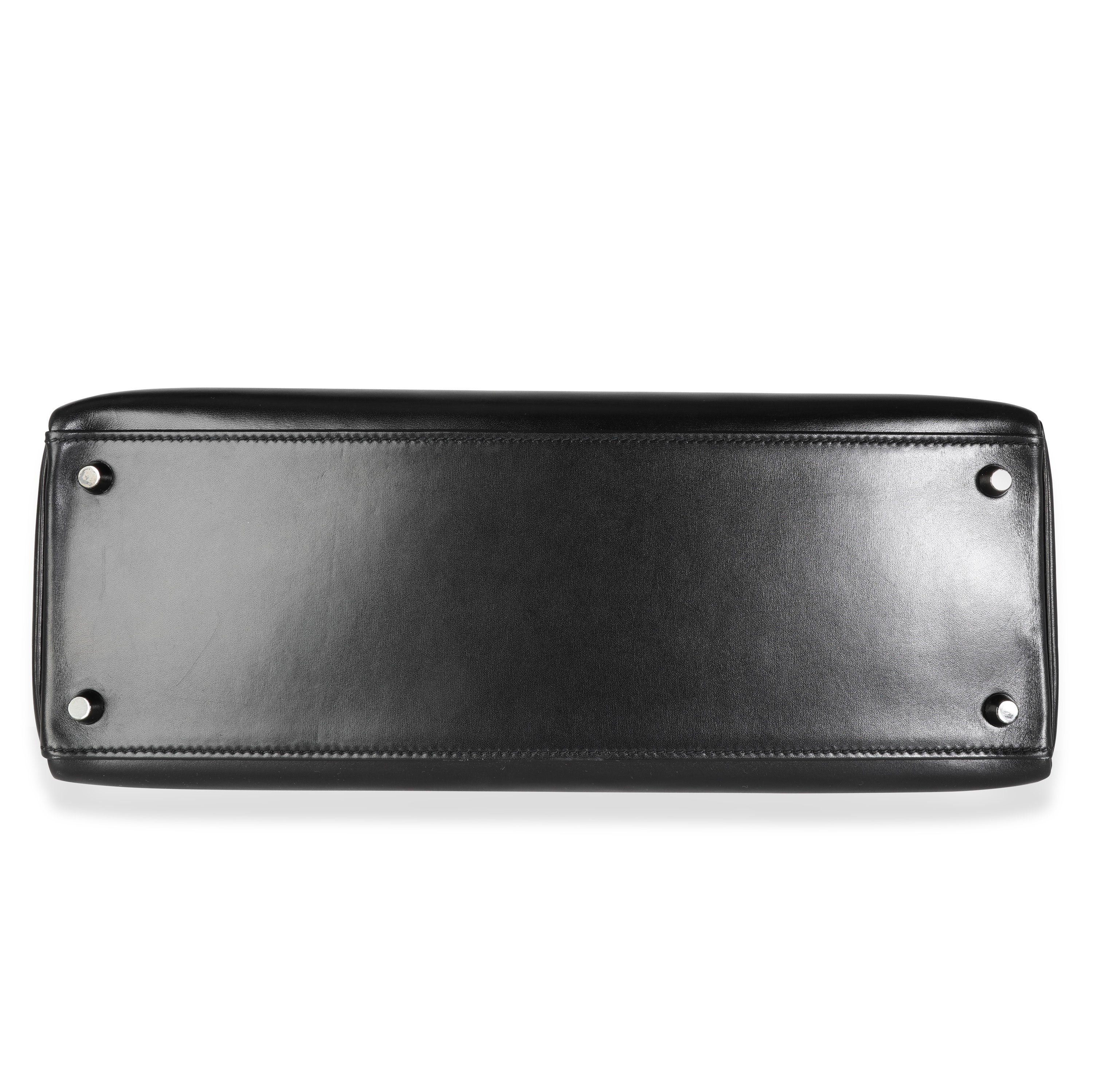 Hermès Rare Black Box Calf So Black Retourne Kelly 35 PVD - Image 4