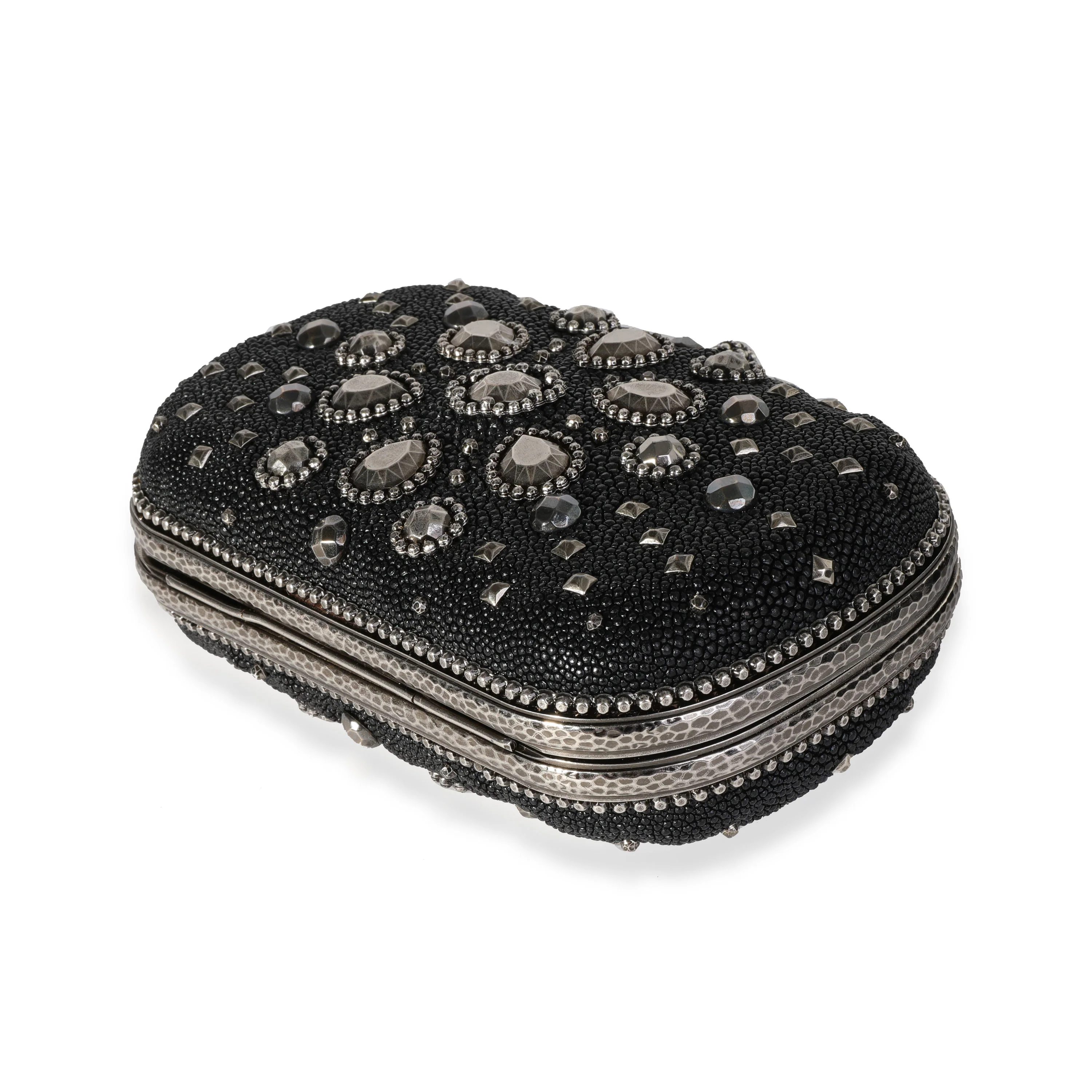 Bottega Veneta Stingray Embellished Knot Clutch - Image 6
