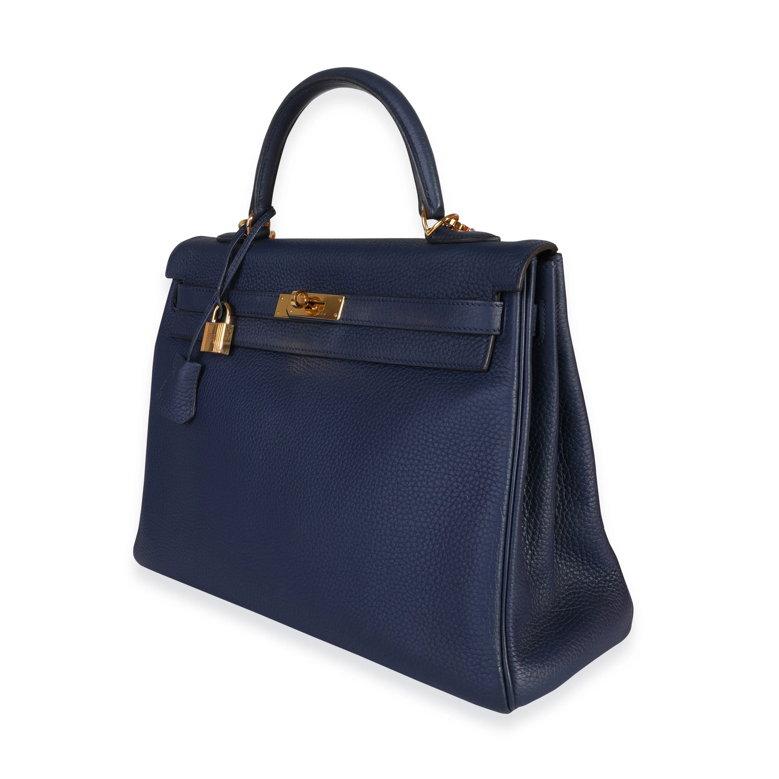 Bleu Encre Bleu Saphir Clemence Retourne Verso Kelly 35 GHW - Image 2