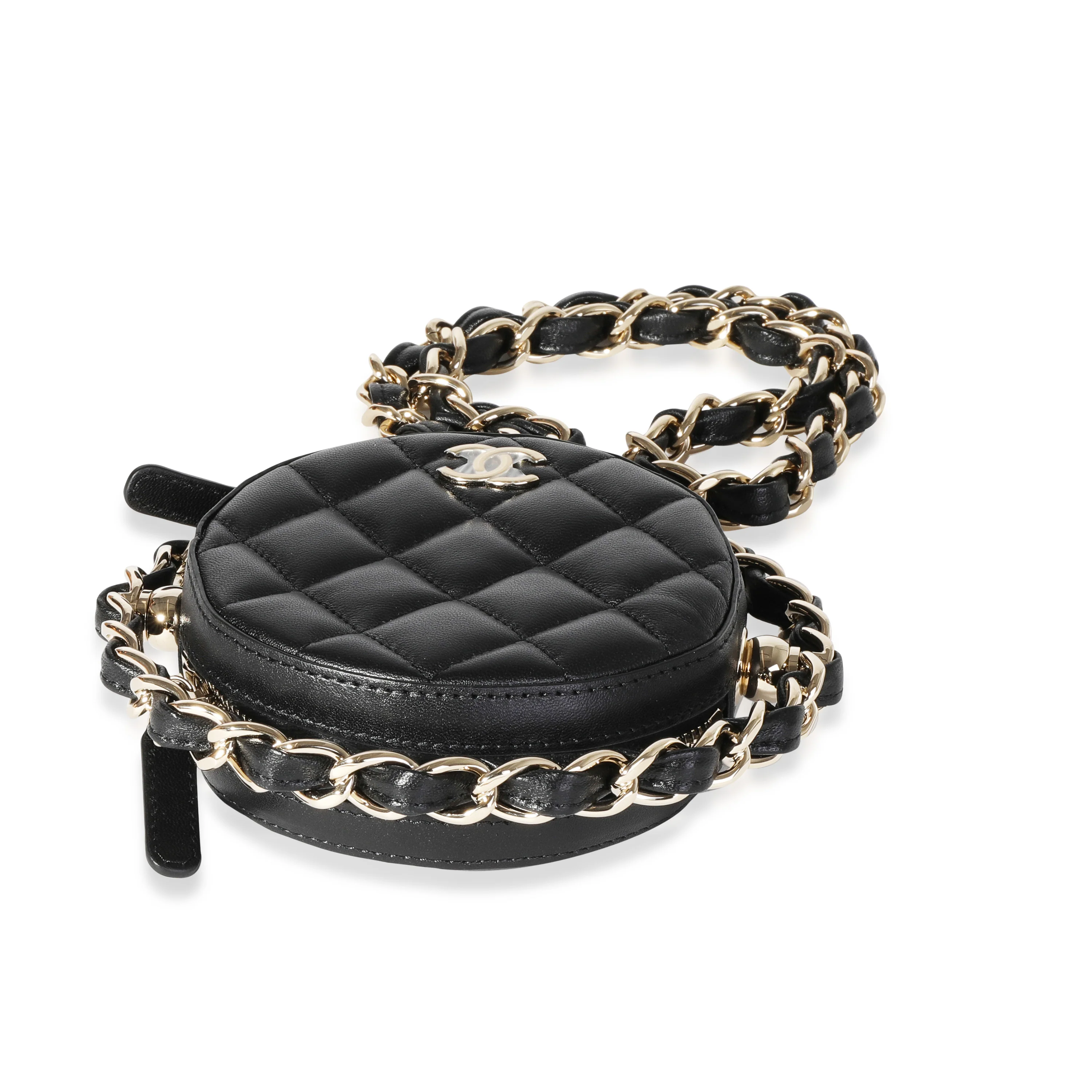 Chanel Quilted Lambskin Clutch with Chain - Image 5