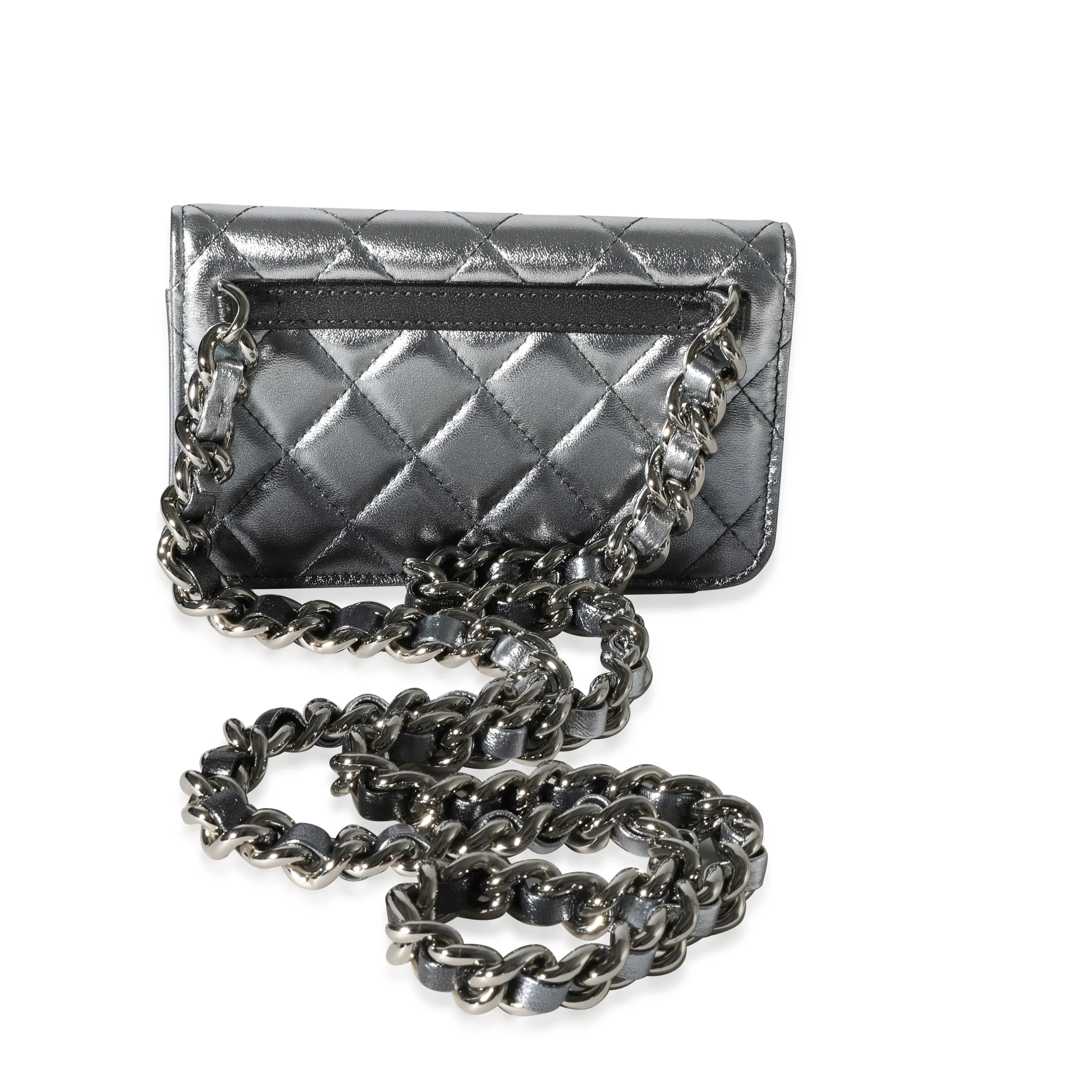 Chanel Metallic Gradient Quilted Lambskin Clutch with Chain - Image 3
