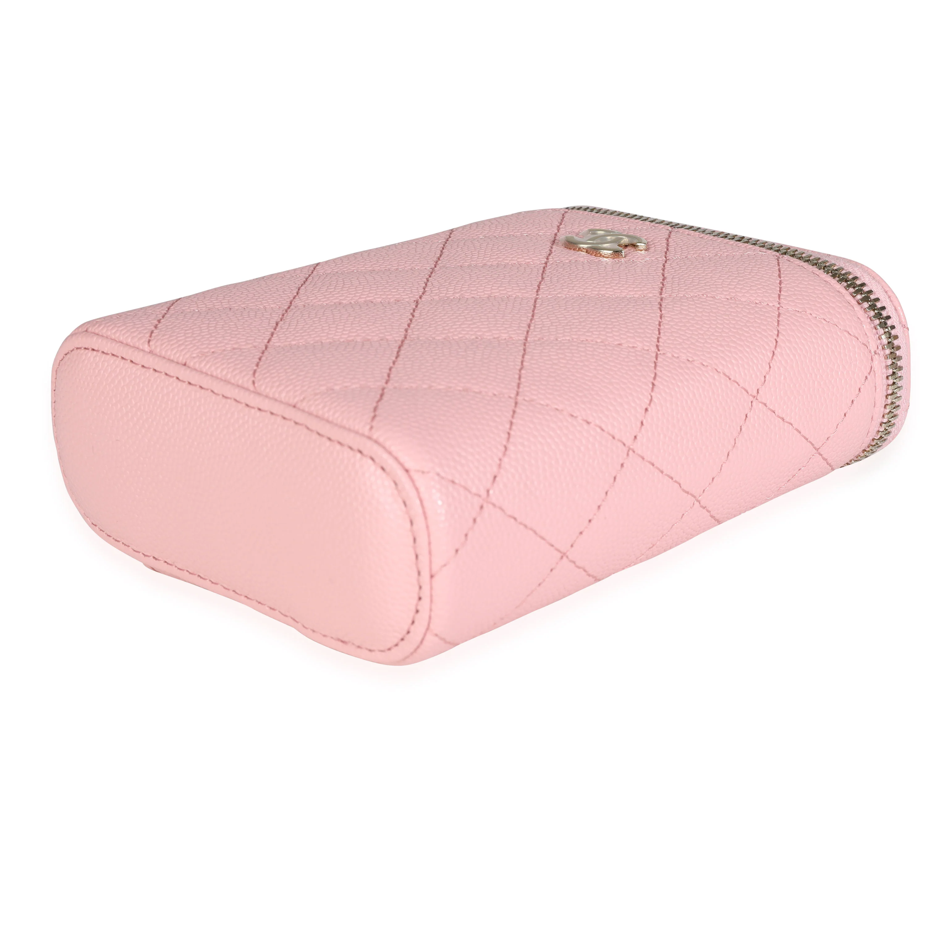 Chanel Pink Quilted Caviar Small Vertical Vanity Case - Image 6