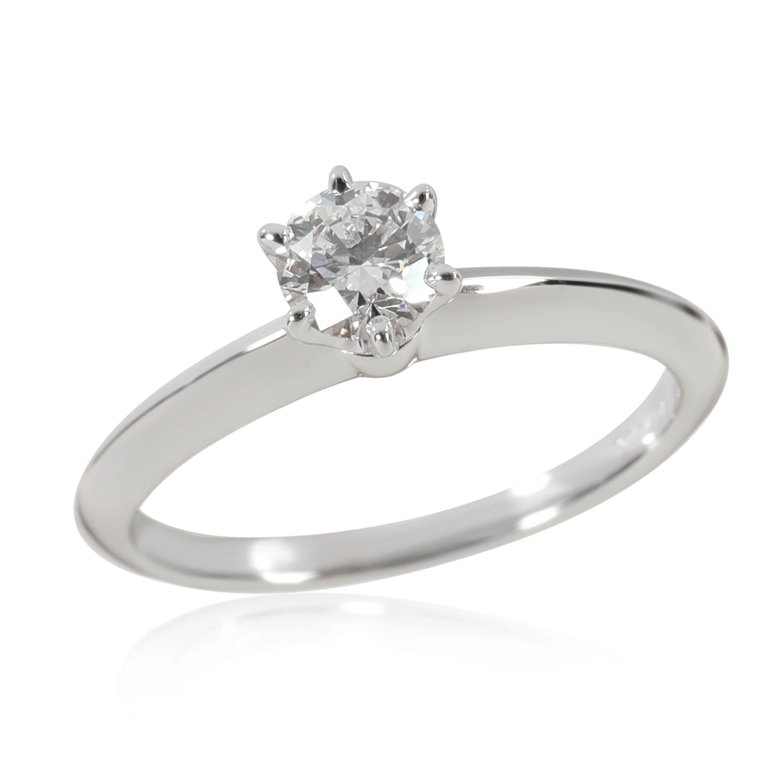 Tiffany & Co. Diamond Engagement Ring in Platinum F VVS2 0.38 CTW - Image 3