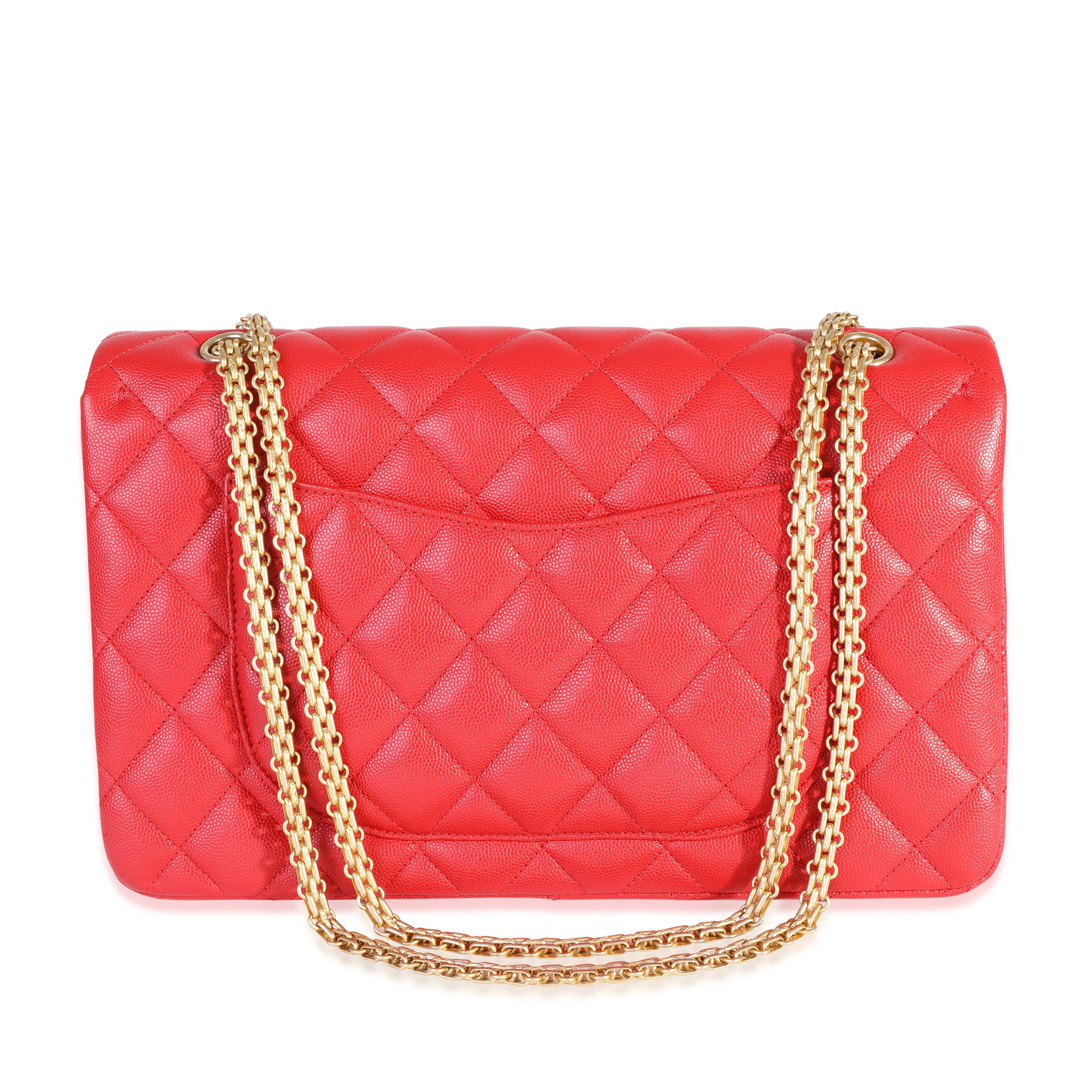 Red Caviar Quilted Reissue 2.55 227 Double Flap Handbag - Image 3