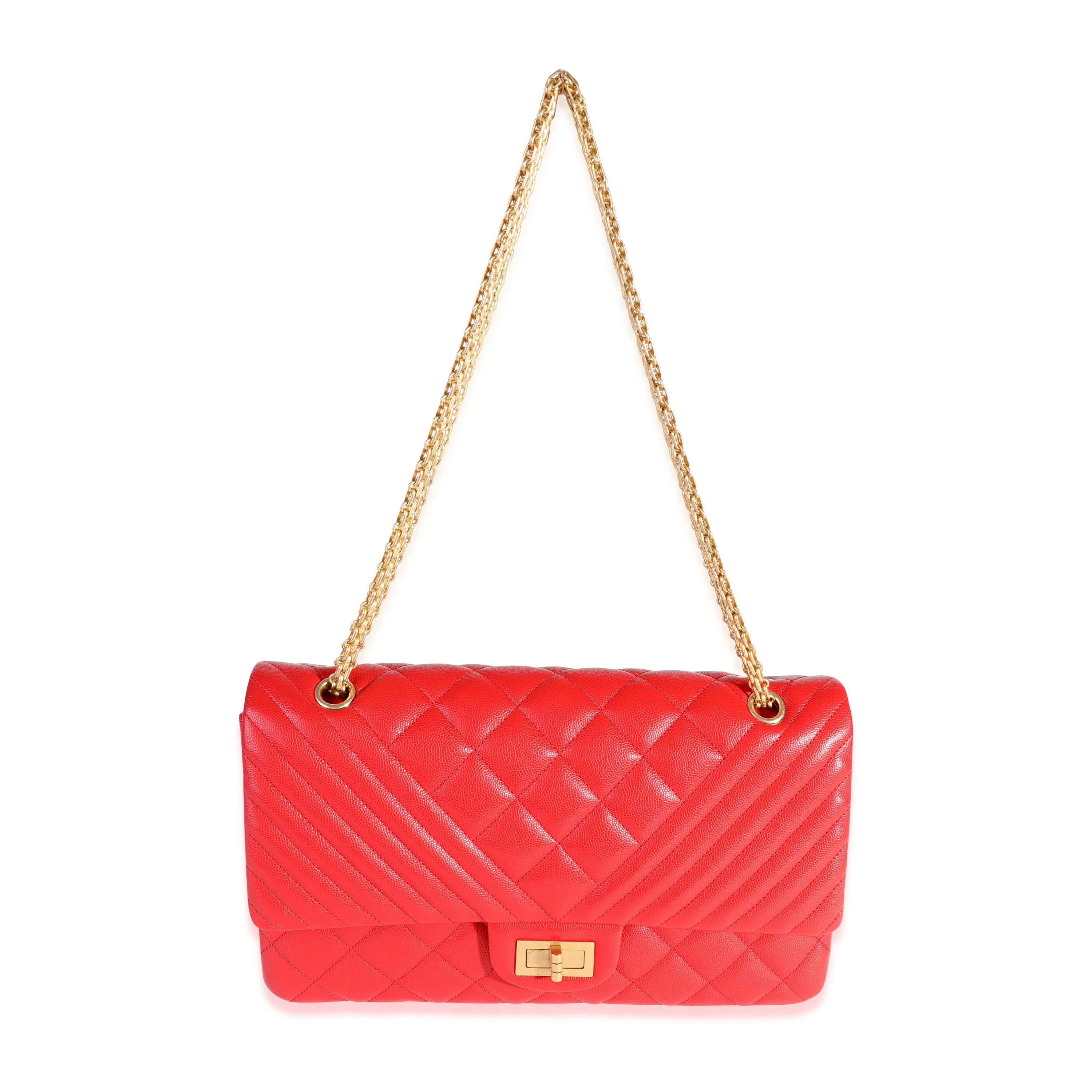 Red Caviar Quilted Reissue 2.55 227 Double Flap Handbag - Image 4