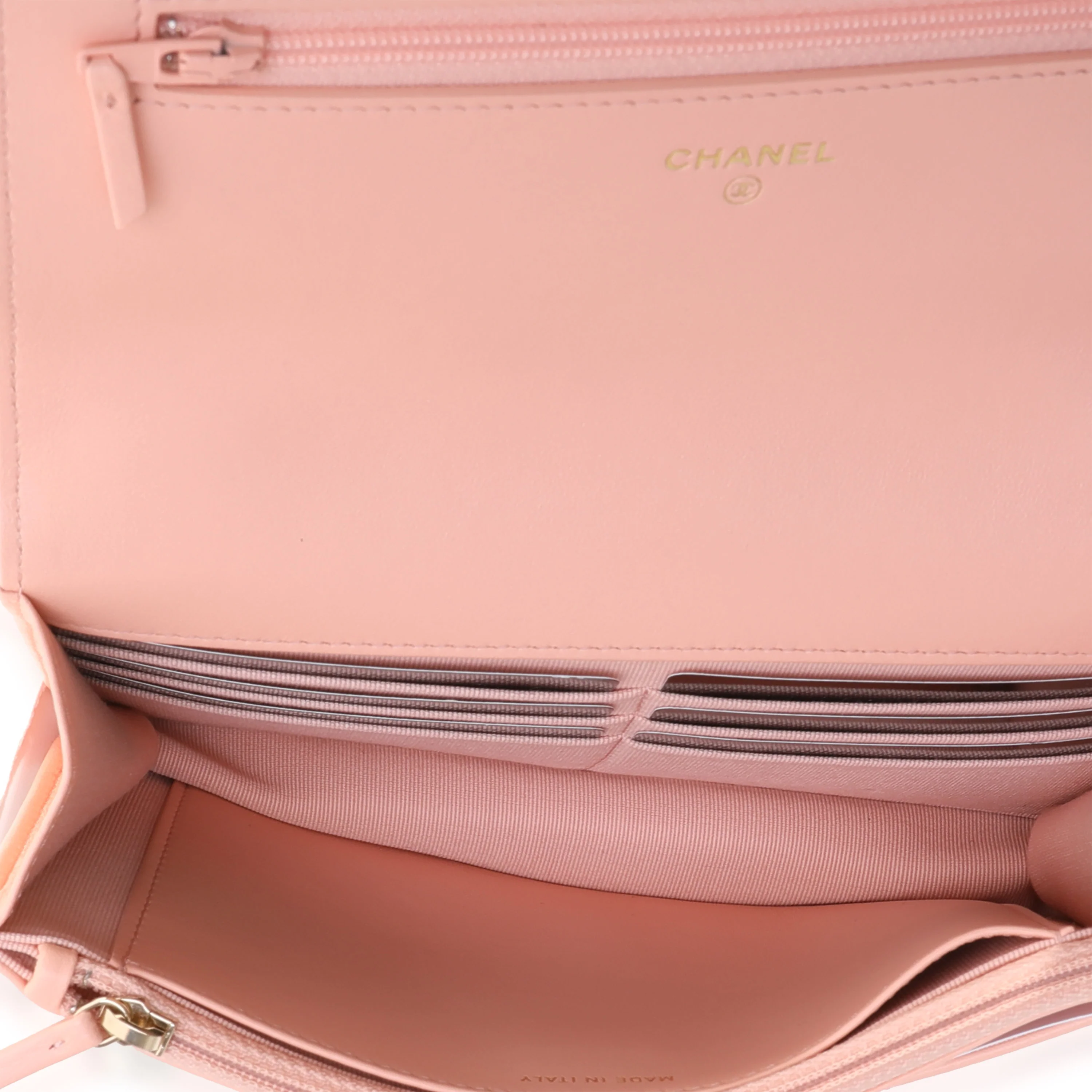 Chanel Orange Claire Quilted Lambskin Chanel 19 WOC - Image 8