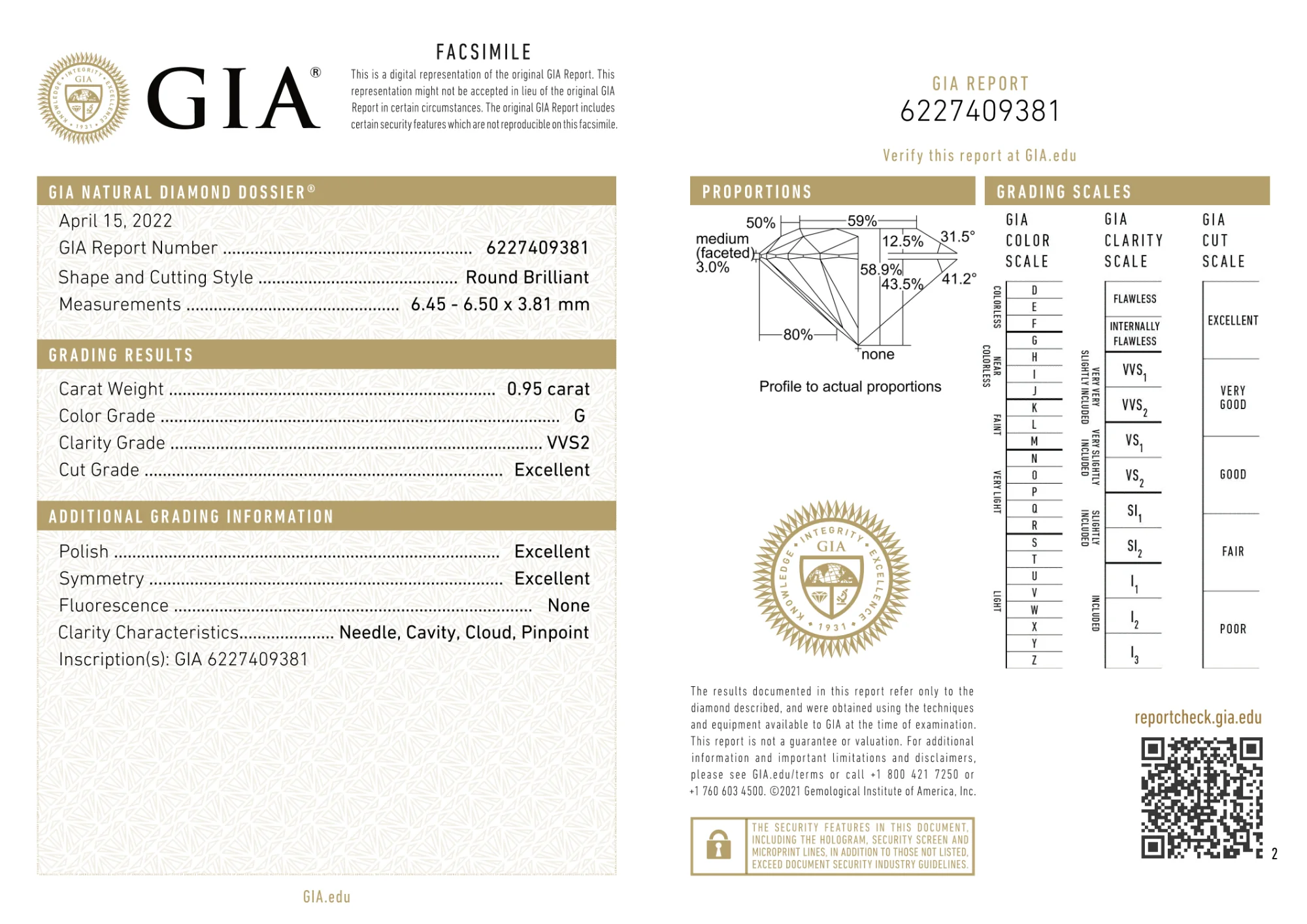 GIA Certified 0.95 Ct Round cut G VVS2 Loose Diamond - Image 2