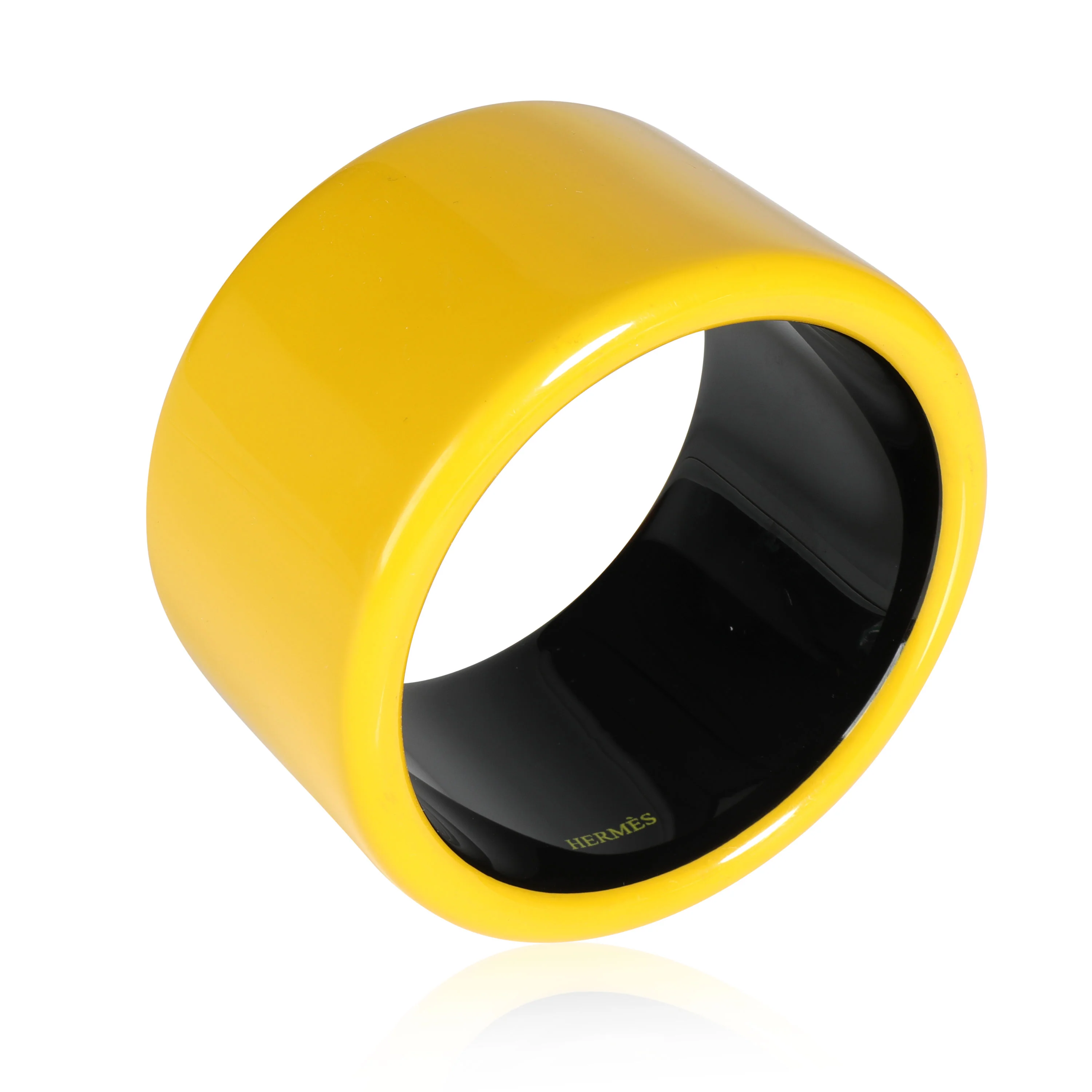 Hermès Assam 2 Wide Yellow Bangle - Image 2