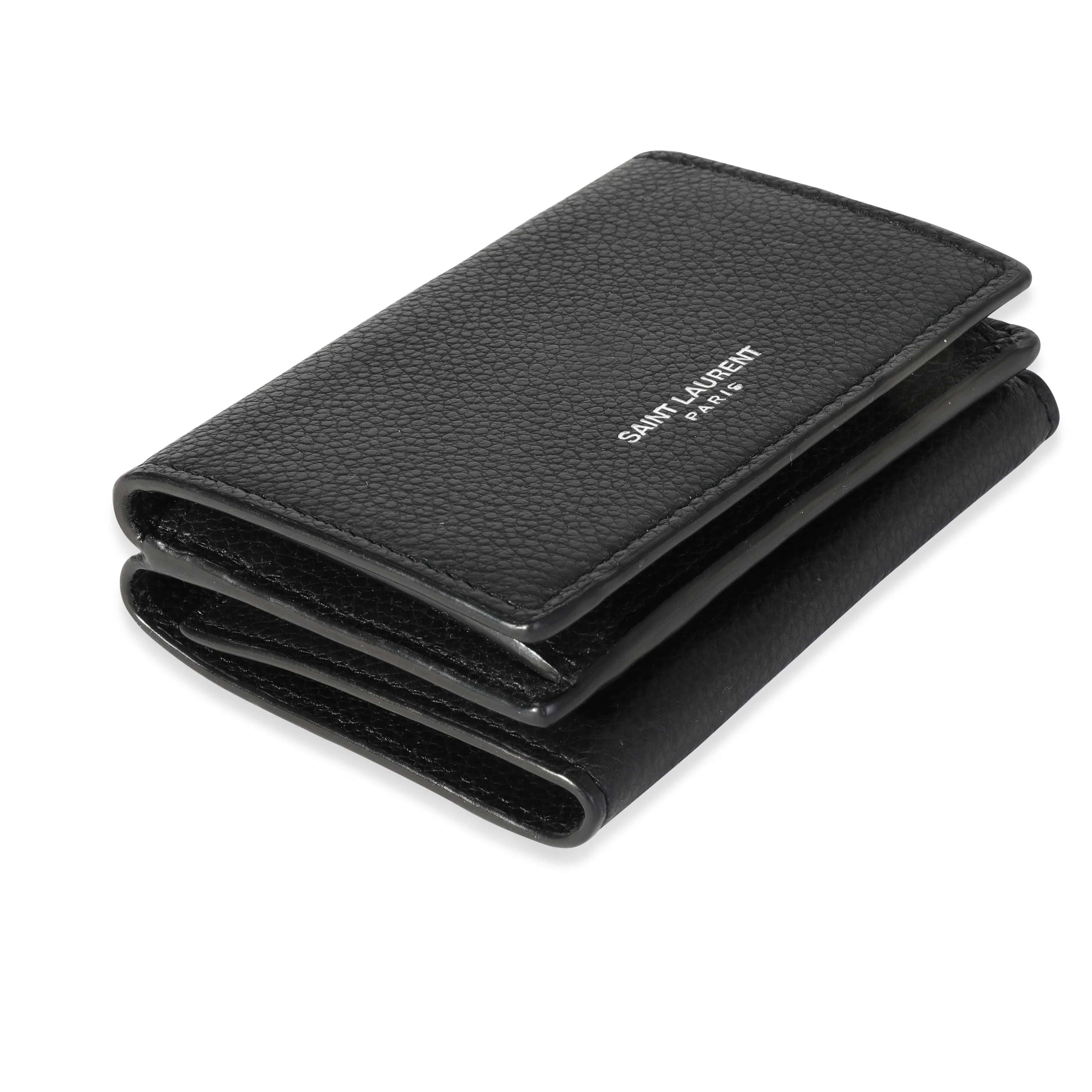 Saint Laurent Black Leather Tiny Wallet - Image 5