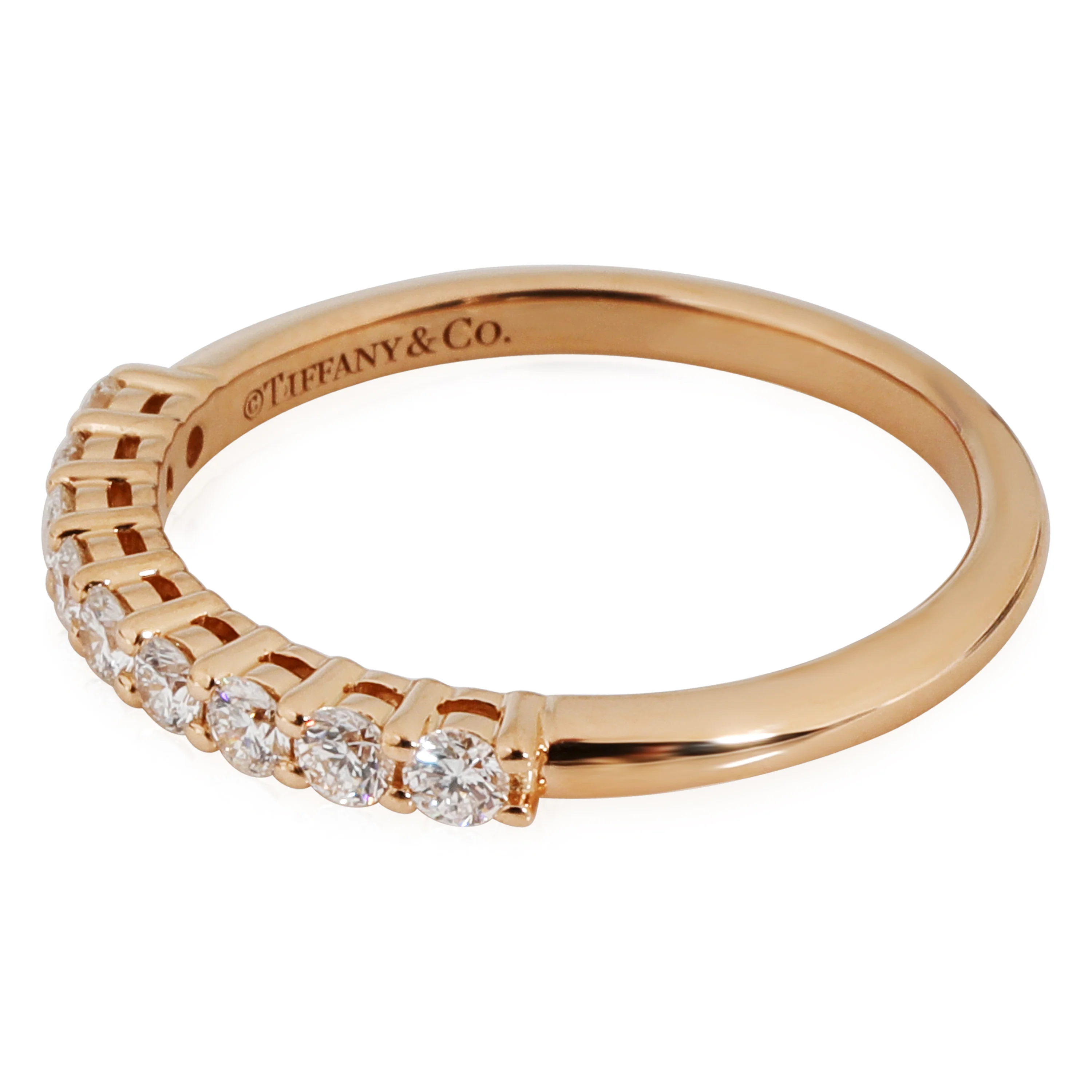 Tiffany Forever Diamond Wedding Band in 18k Rose Gold 0.27 CTW - Image 2