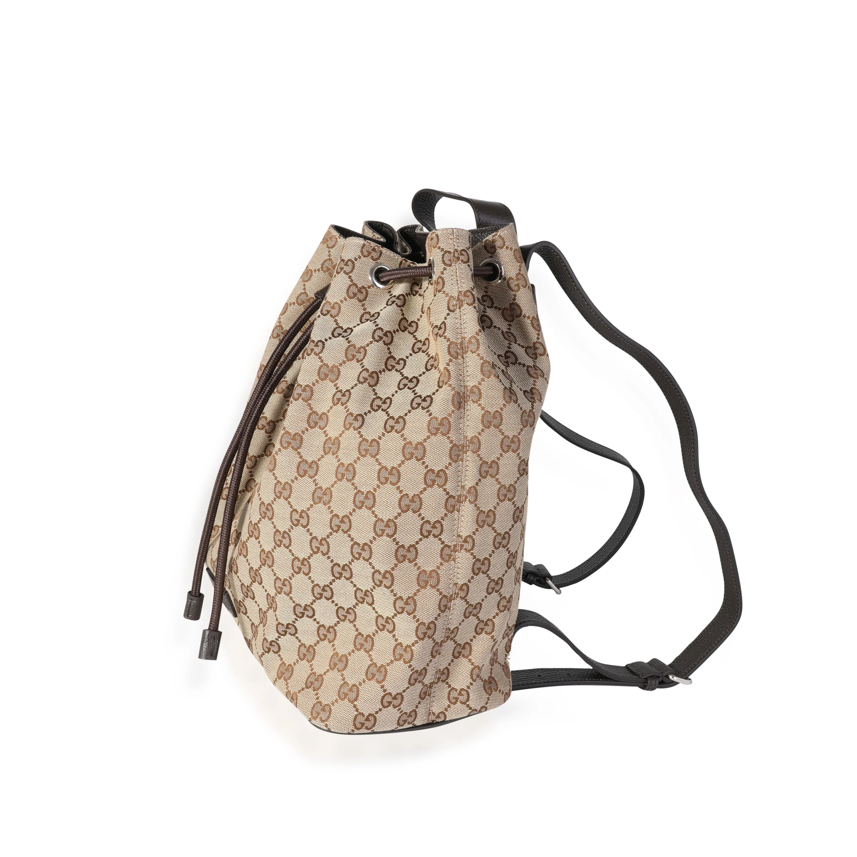 Gucci GG Canvas Drawstring Backpack - Image 2