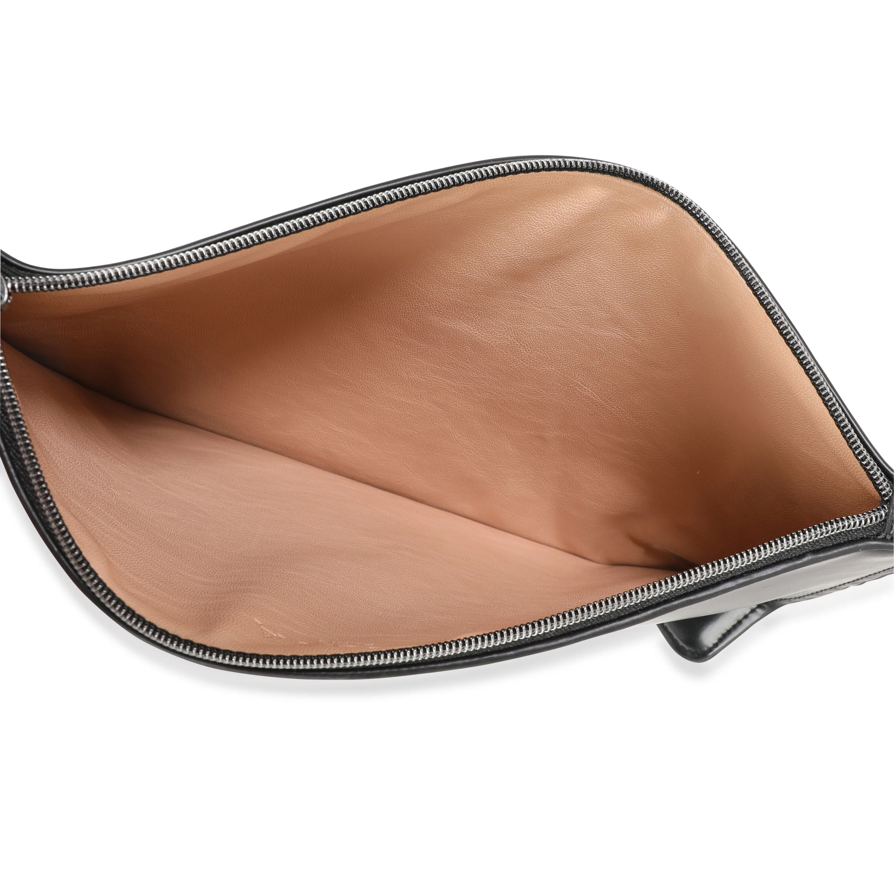 Black Leather Large Zip Case - Image 5