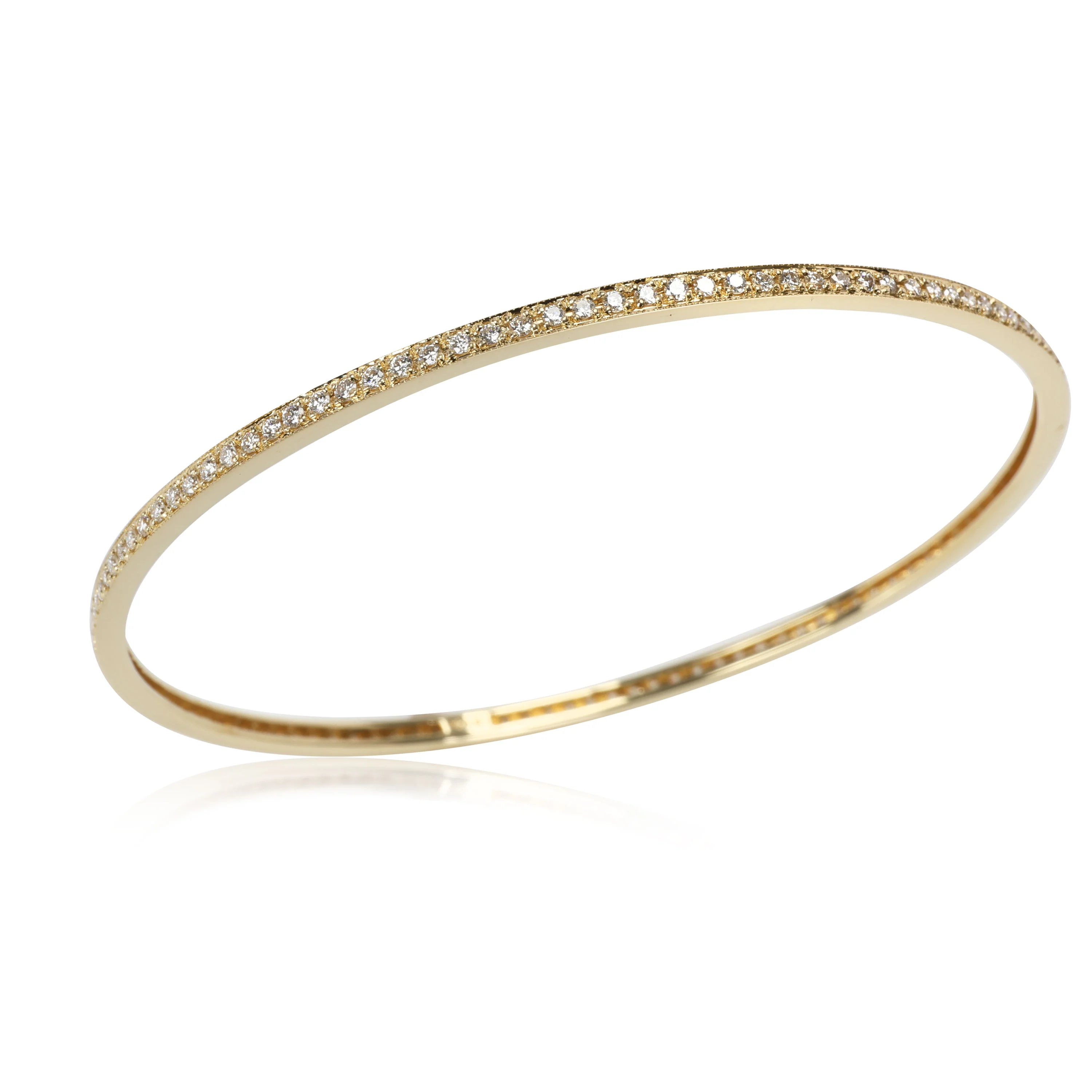 Diamond Slip On Bangle in 18k Yellow Gold 1.75 CTW - Image 2