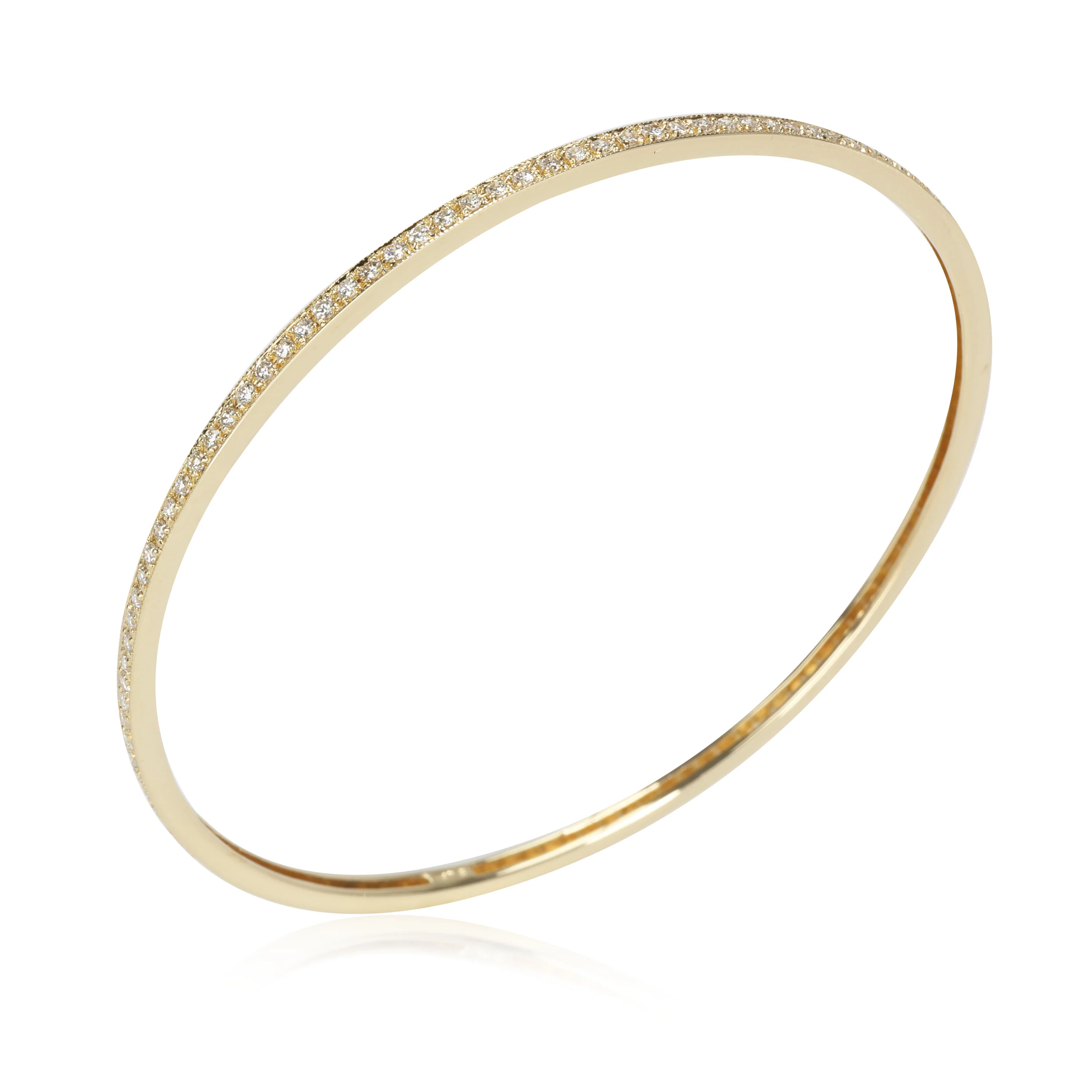 Diamond Slip On Bangle in 18k Yellow Gold 1.75 CTW - Image 3