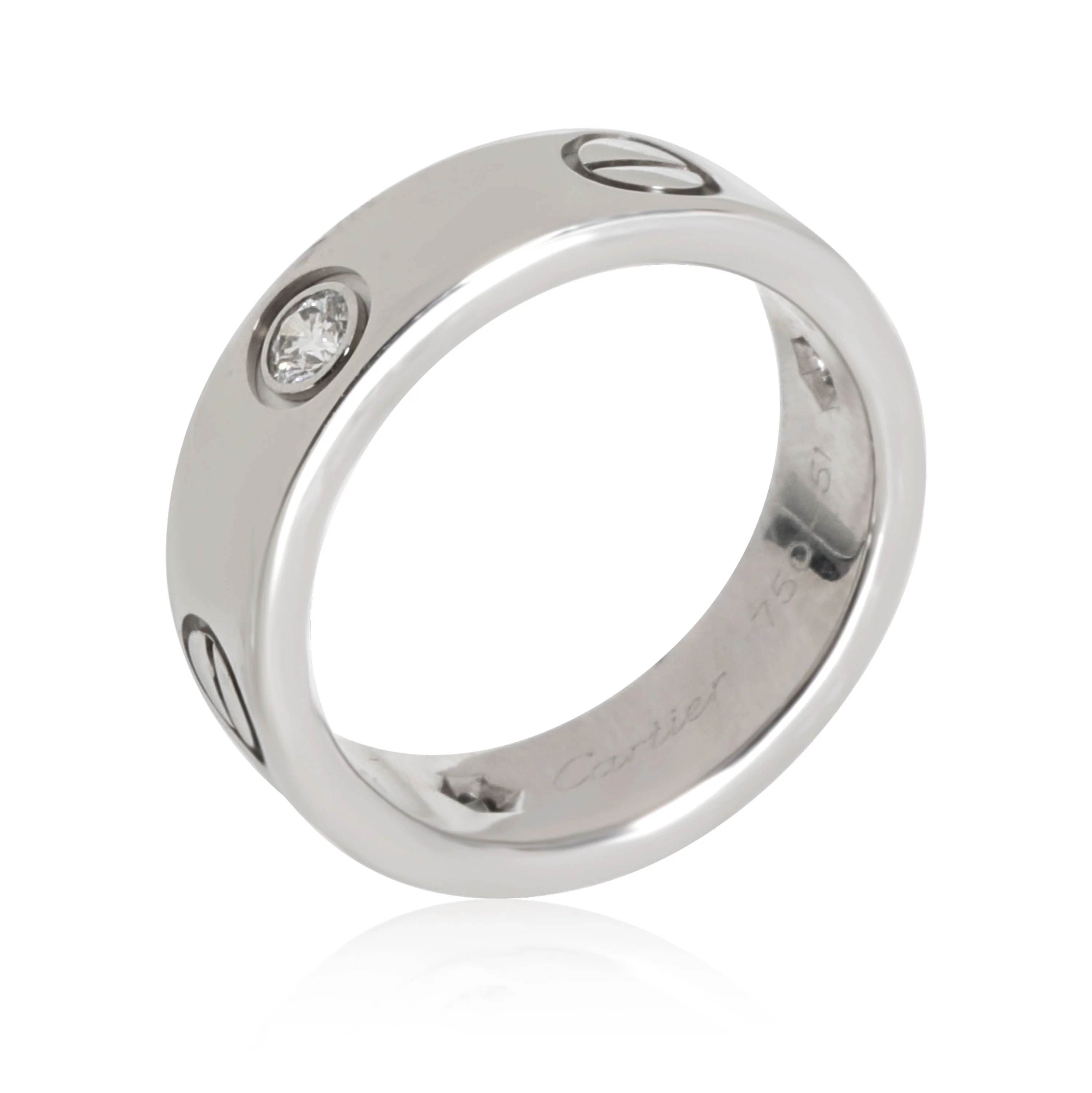 Cartier LOVE Diamond Ring in 18k White Gold 0.22 CTW - Image 4