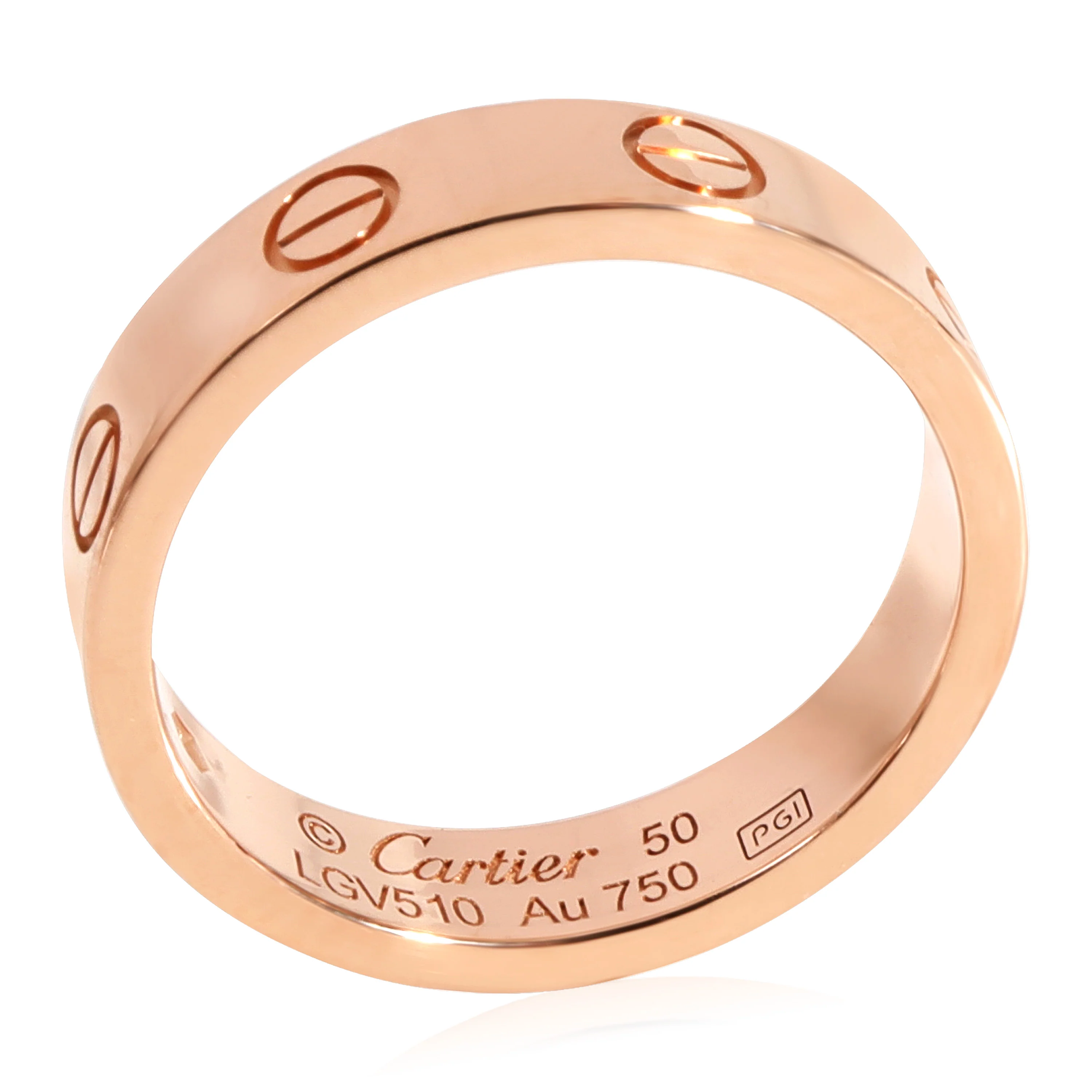LOVE Wedding Band 1 Diamond, 18k Rose Gold 0.02 CTW - Image 5