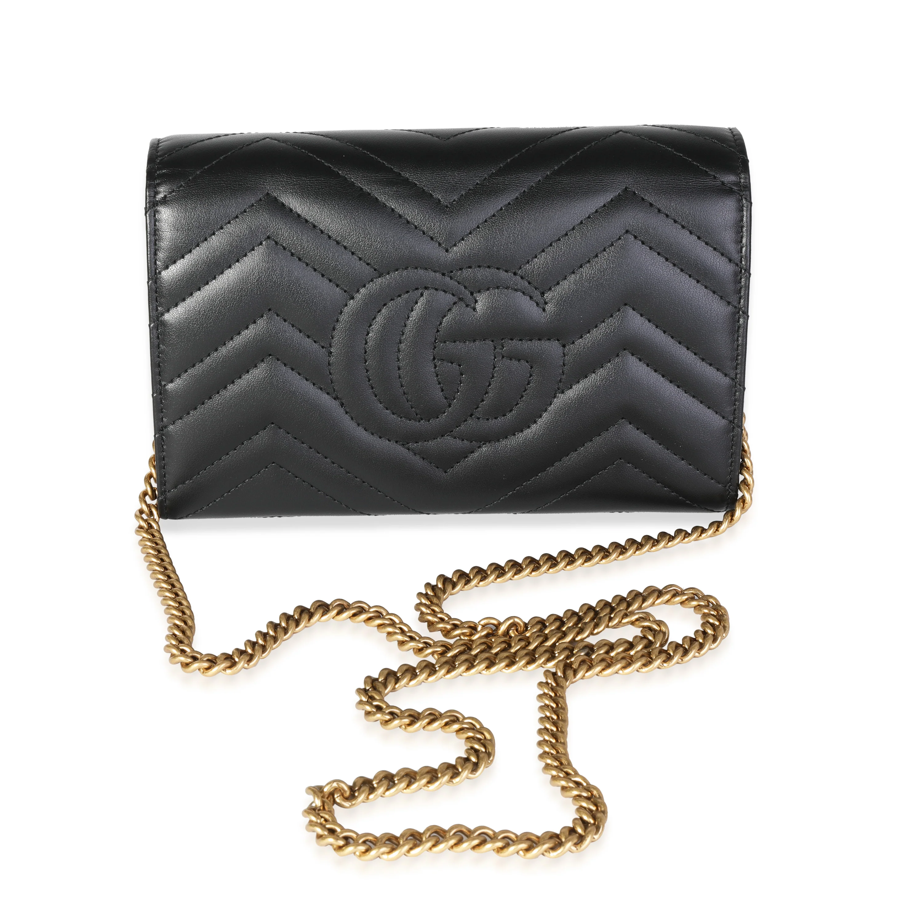 Gucci Black Matelassé GG Marmont Mini Bag - Image 3