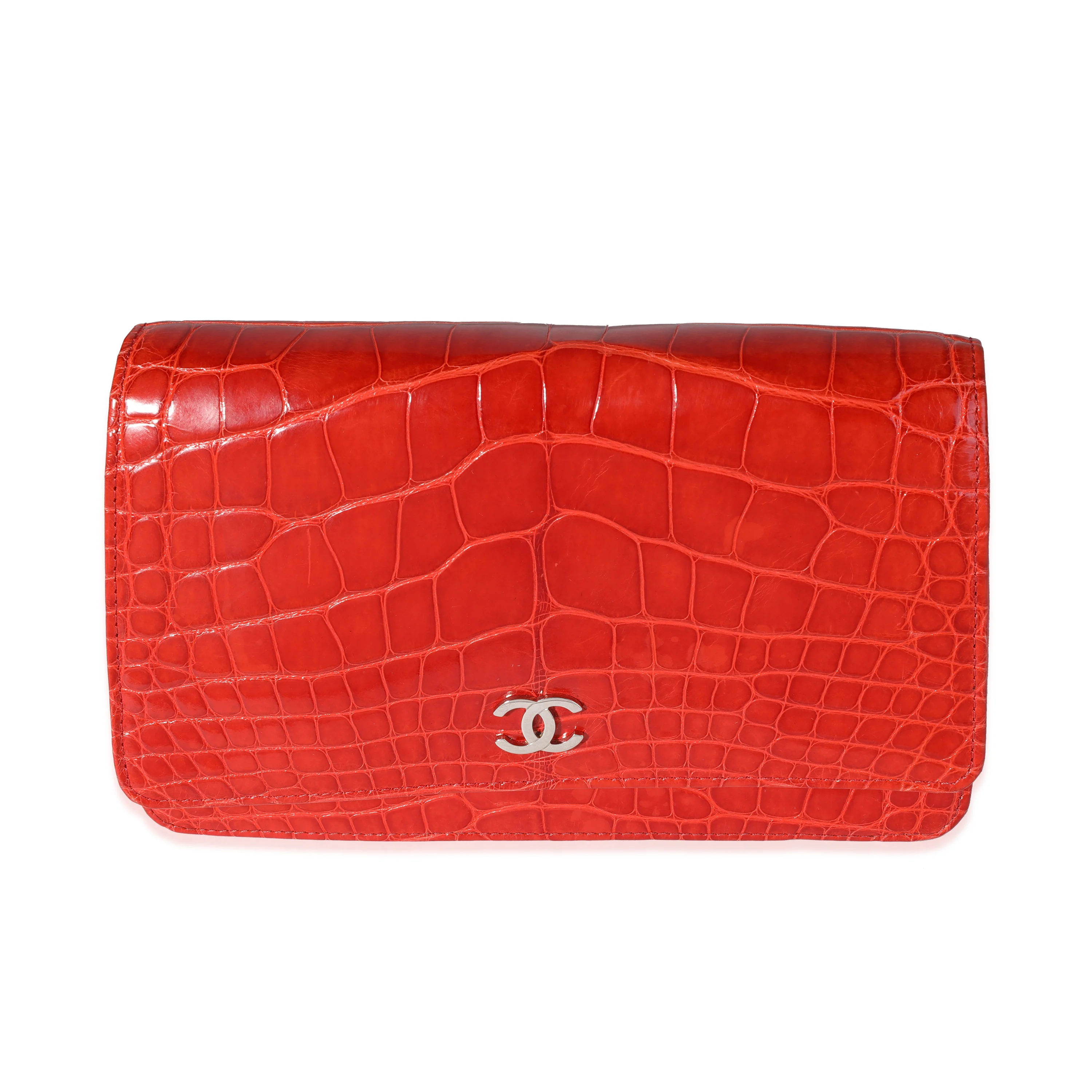 Chanel Vermillion Shiny Alligator WOC