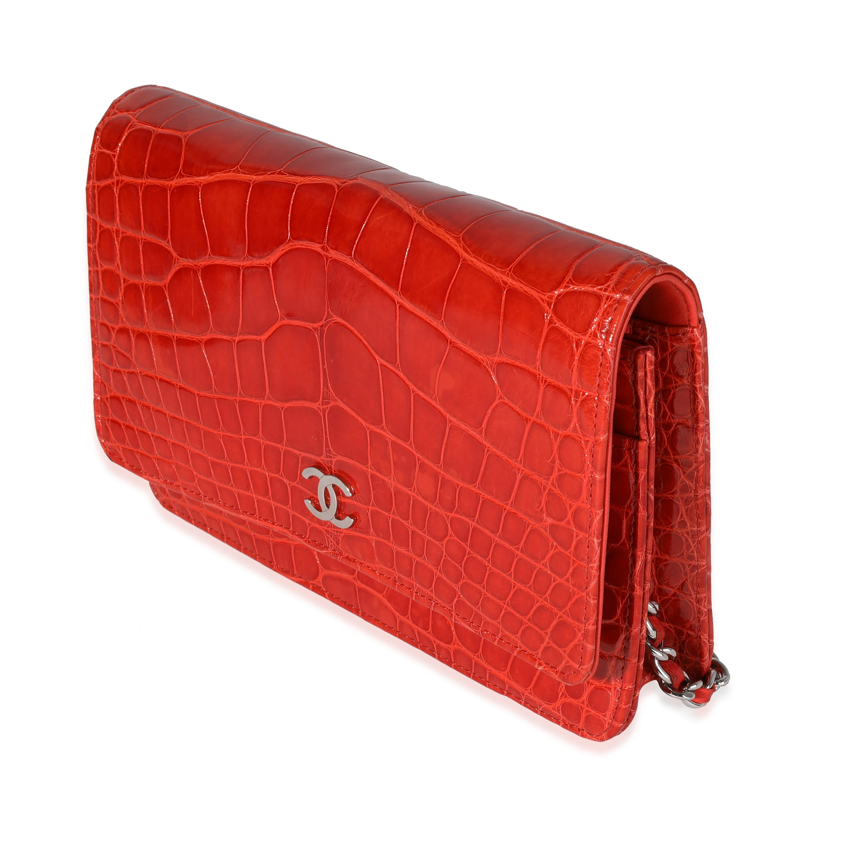 Chanel Vermillion Shiny Alligator WOC - Image 2