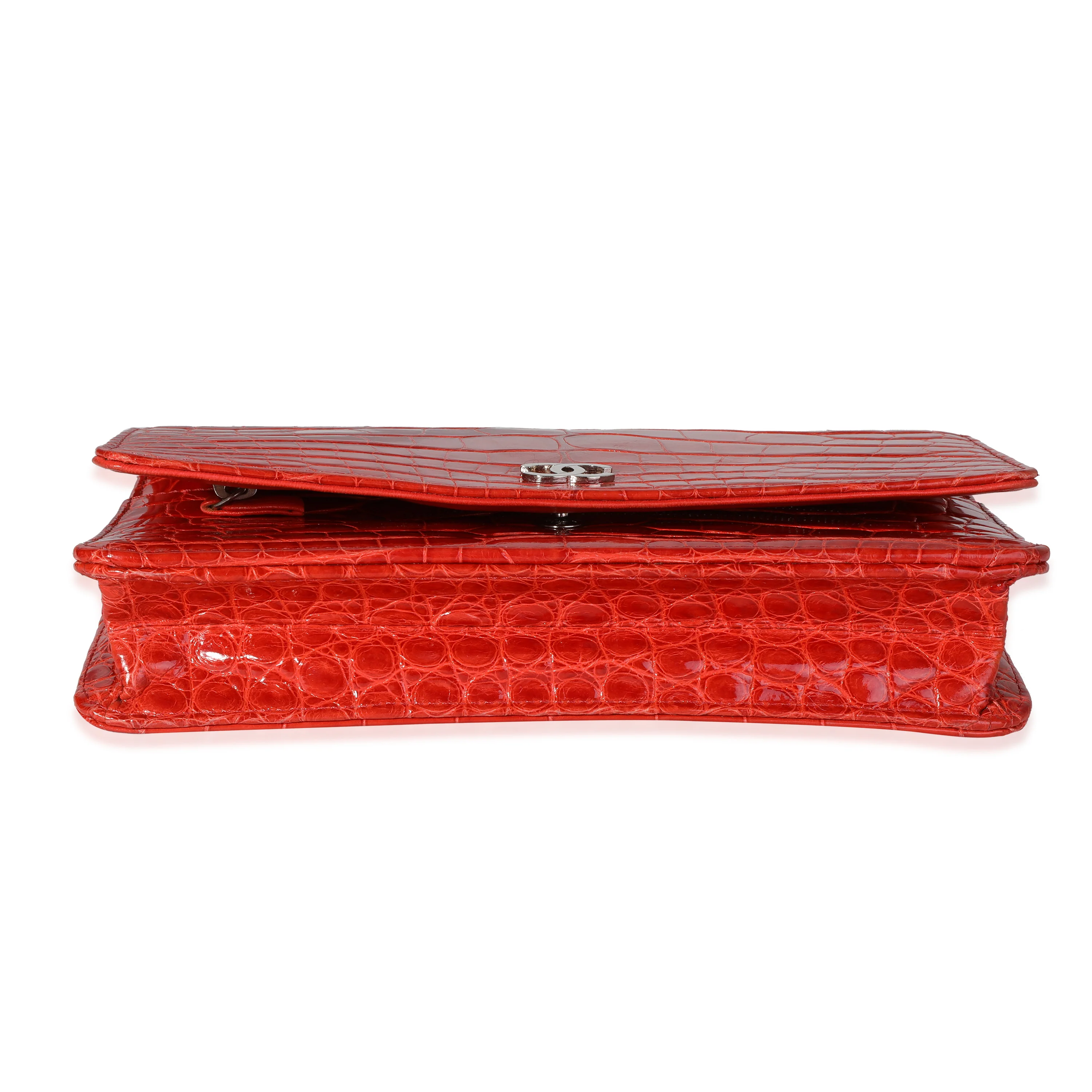 Chanel Vermillion Shiny Alligator WOC - Image 6
