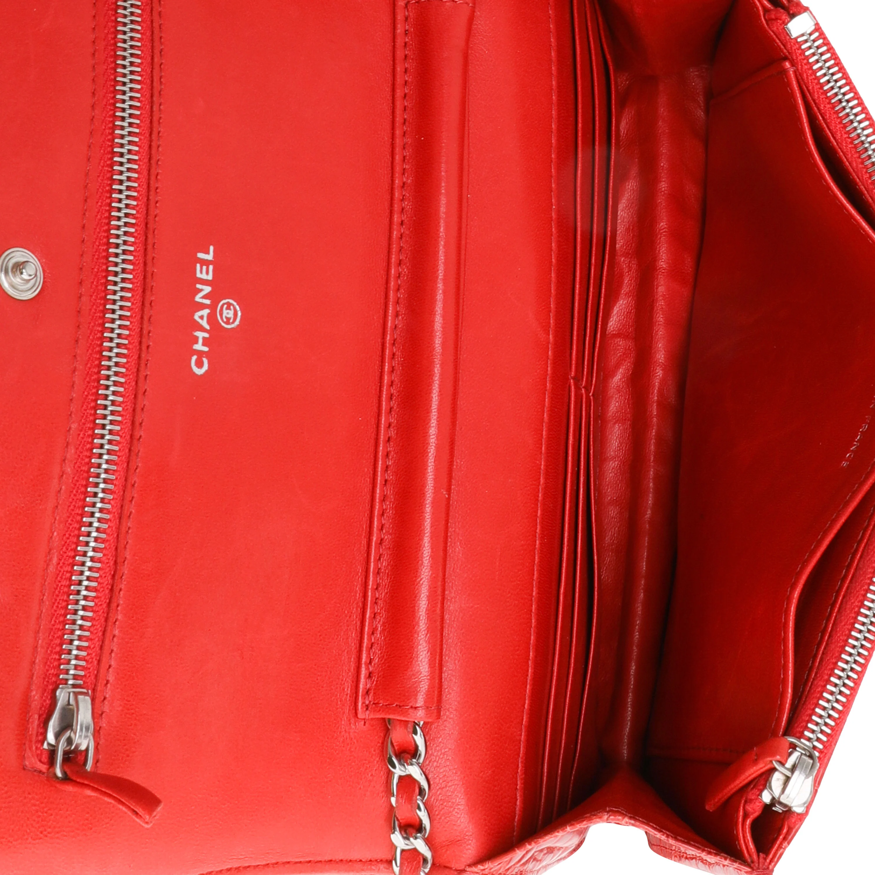 Chanel Vermillion Shiny Alligator WOC - Image 8