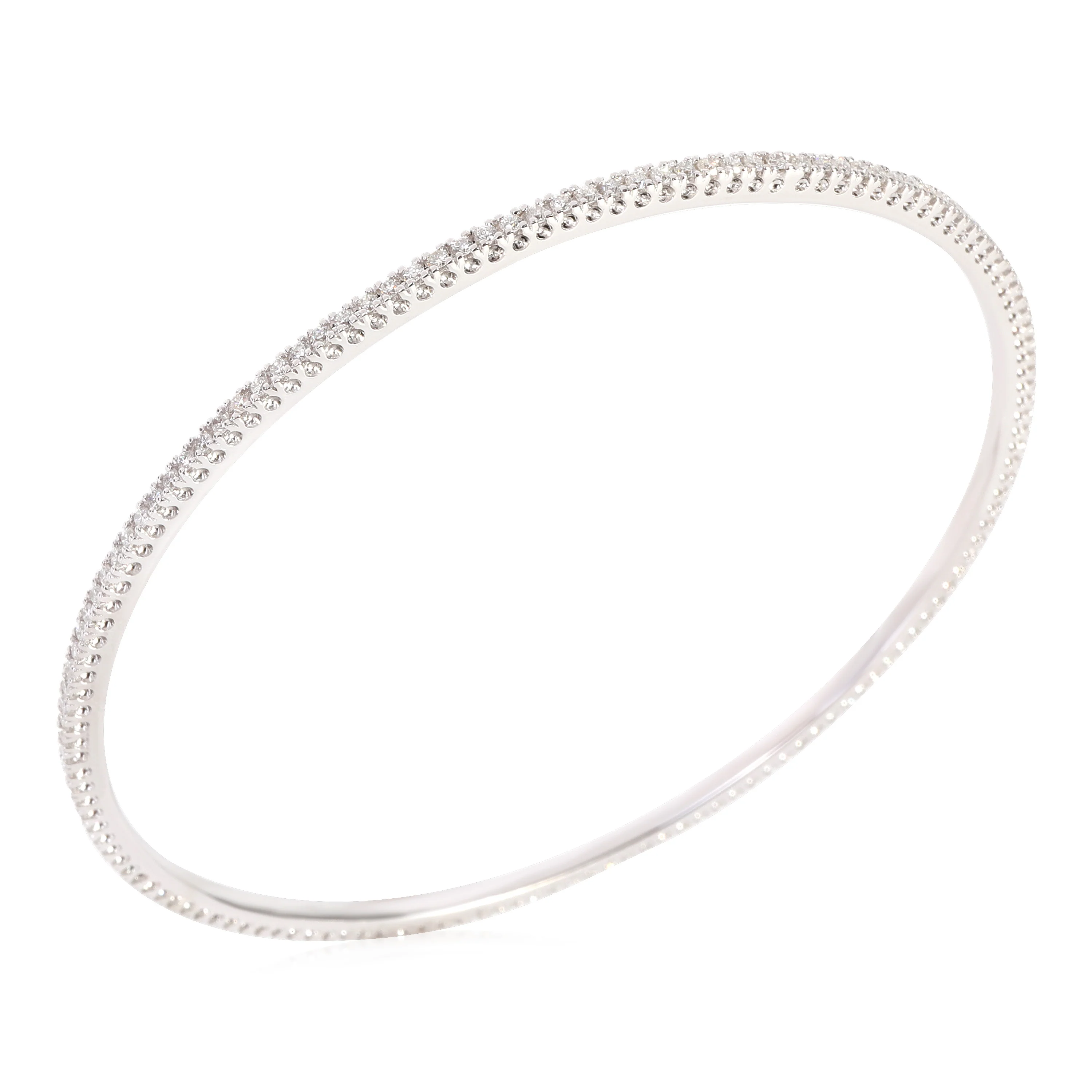 Diamond Bangle in 18k White Gold 1 CTW - Image 2