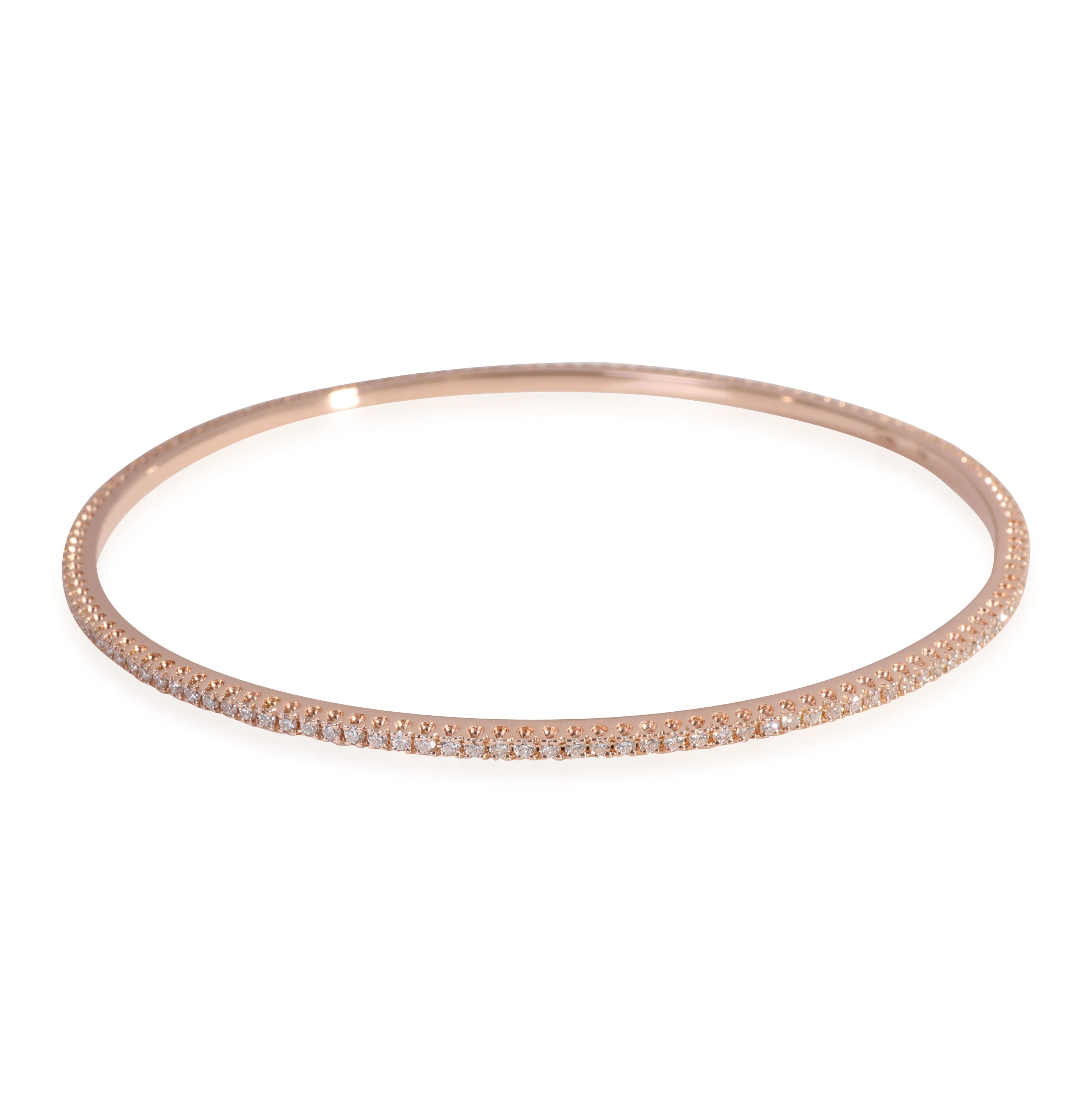 Diamond Bangle in 18k Rose Gold 1 CTW