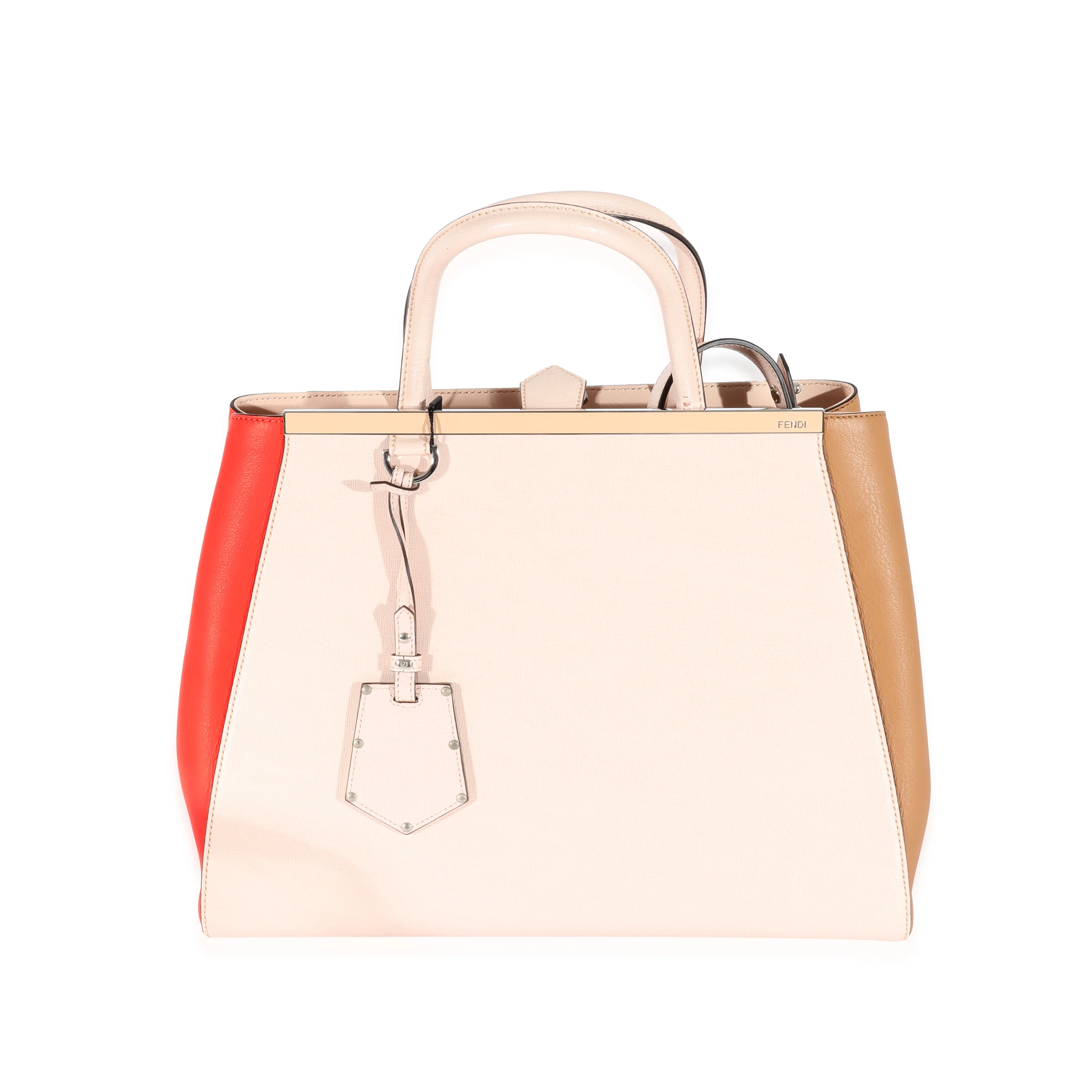 Fendi Tri-Color Vitello Elite Medium 2Jours Tote