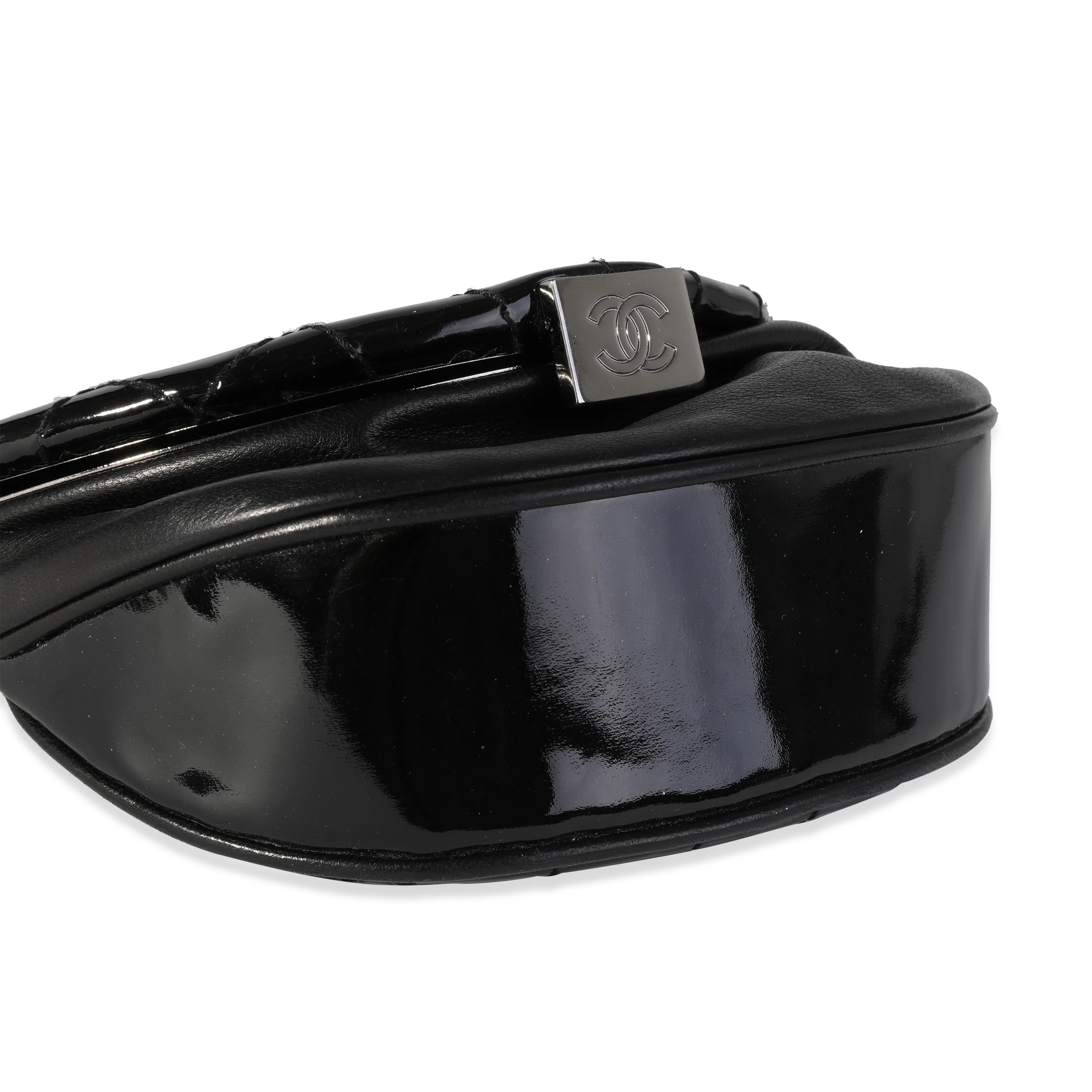 Black Patent Leather Chocolate Bar Wristlet - Image 6