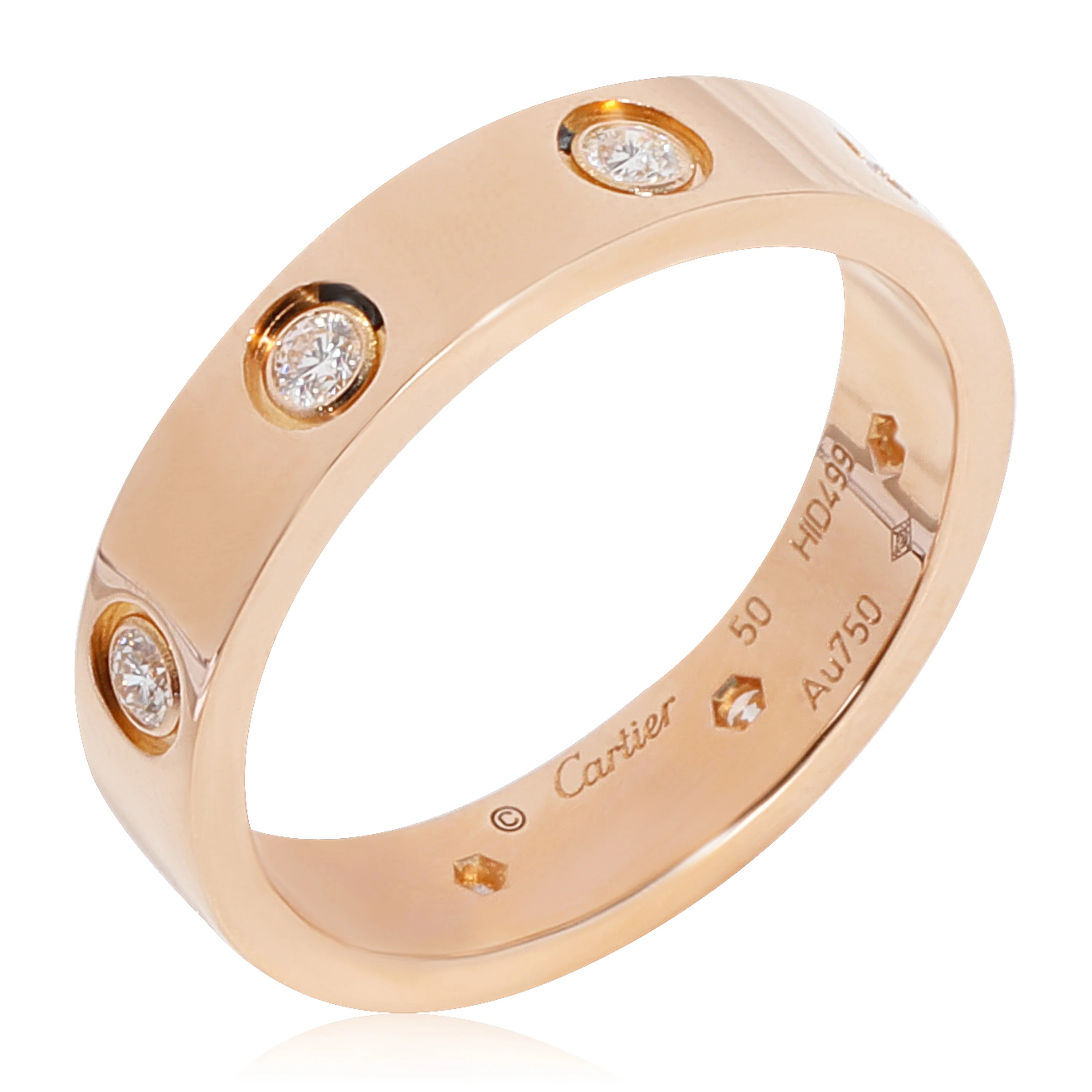Cartier Love Diamond Wedding Band in 18k Rose Gold 0.16 CTW - Image 3