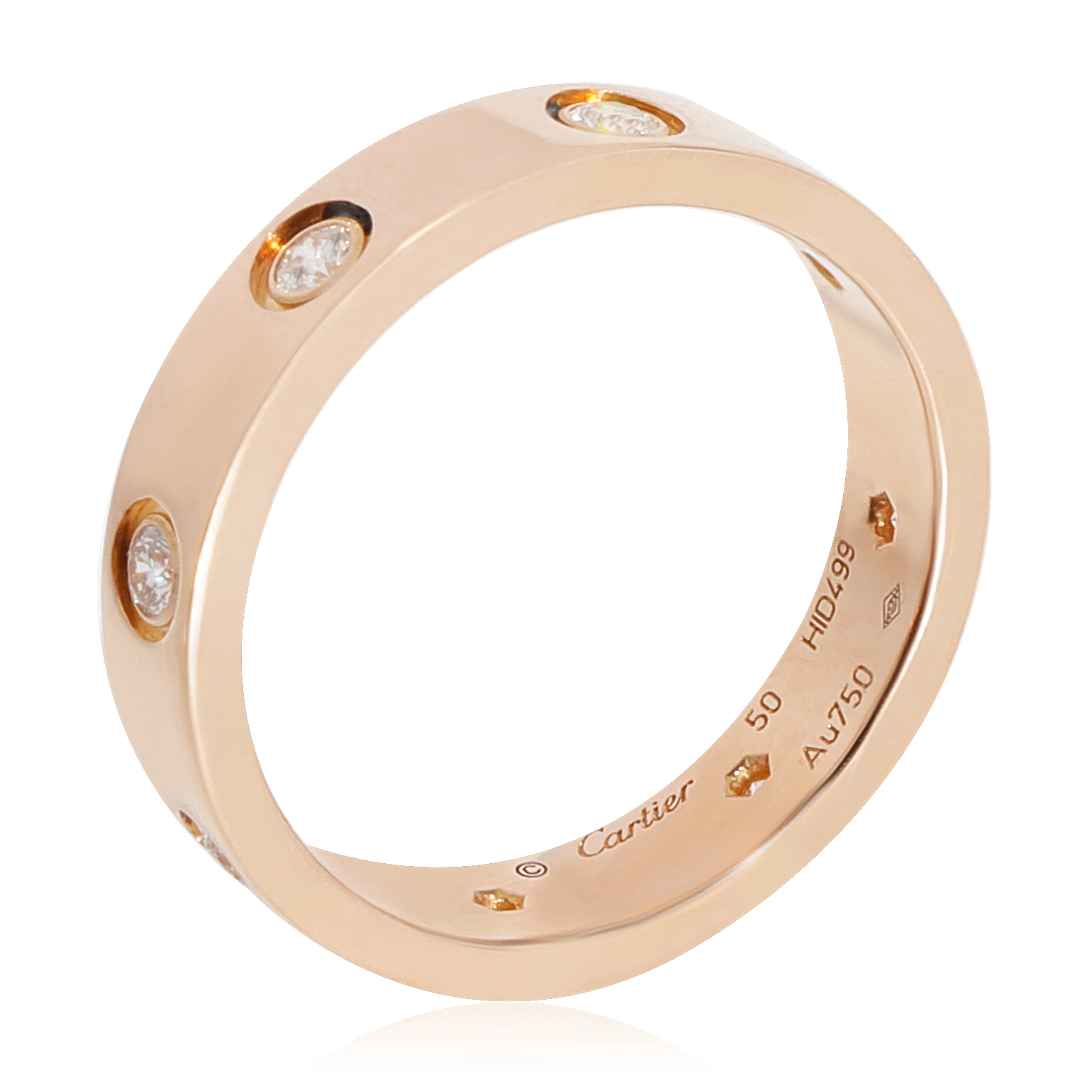 Cartier Love Diamond Wedding Band in 18k Rose Gold 0.16 CTW - Image 5