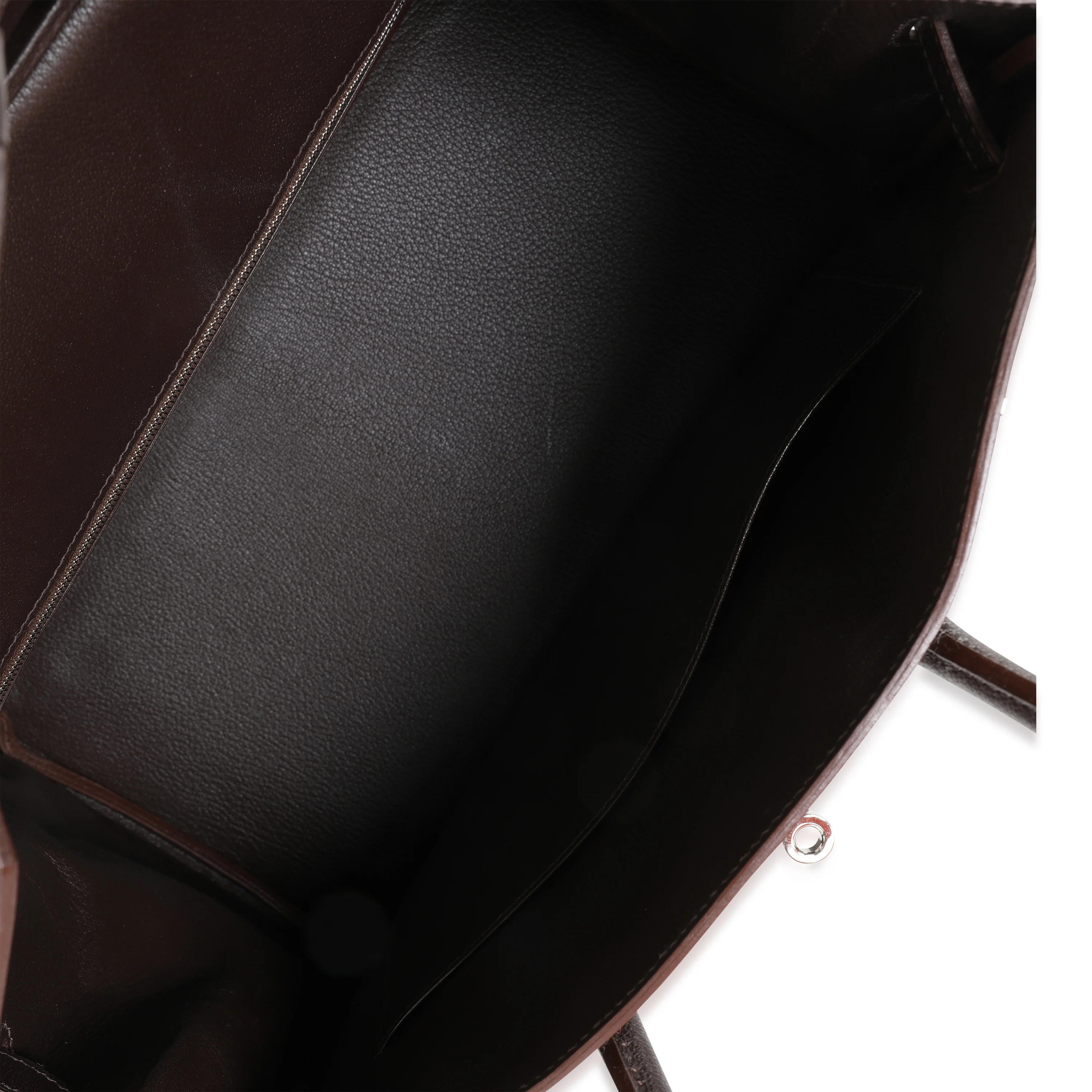 Hermès Chocolat Chévre De Coromandel Birkin 35 PHW - Image 7