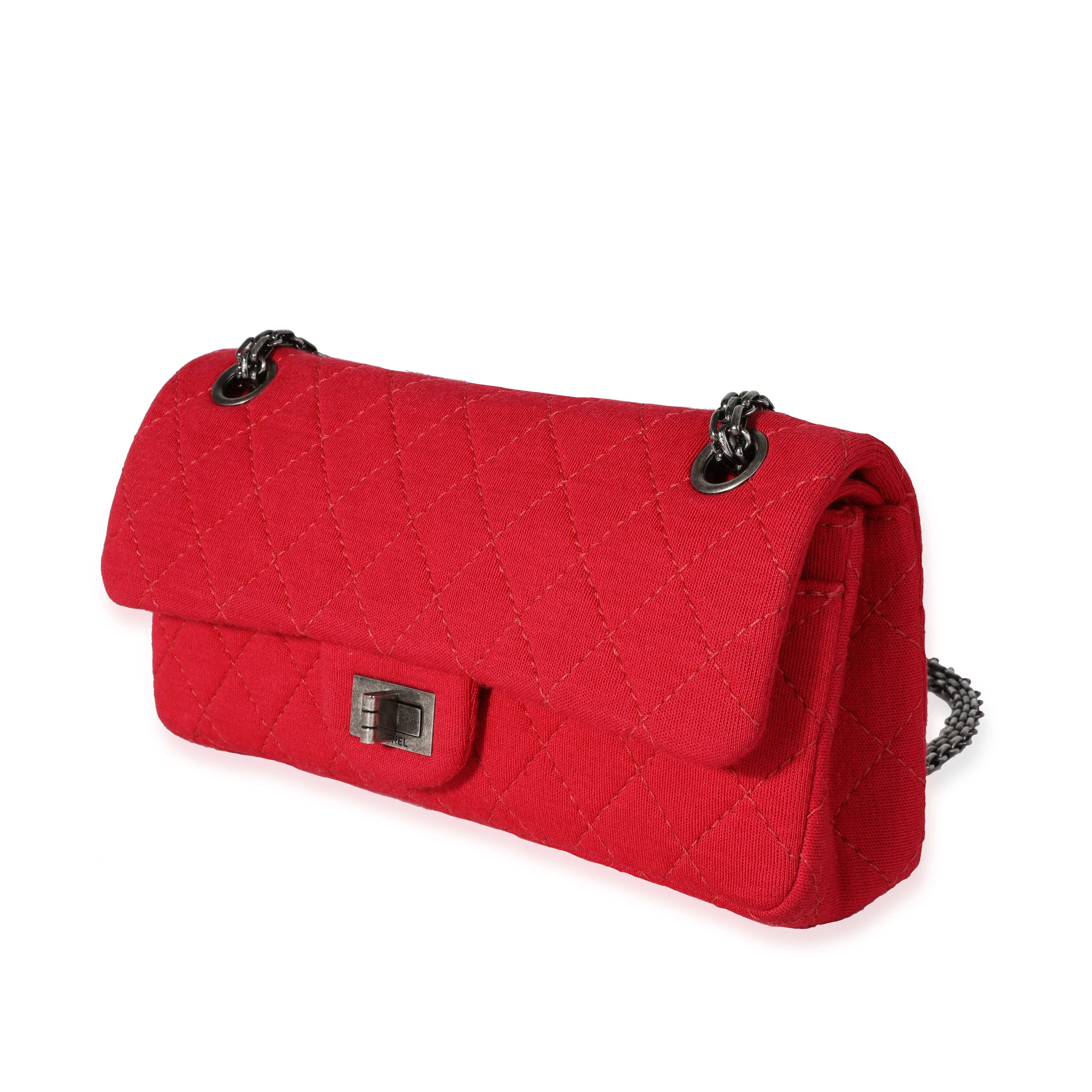 Red Jersey East West Reissue Double Flap Bag - Image 2