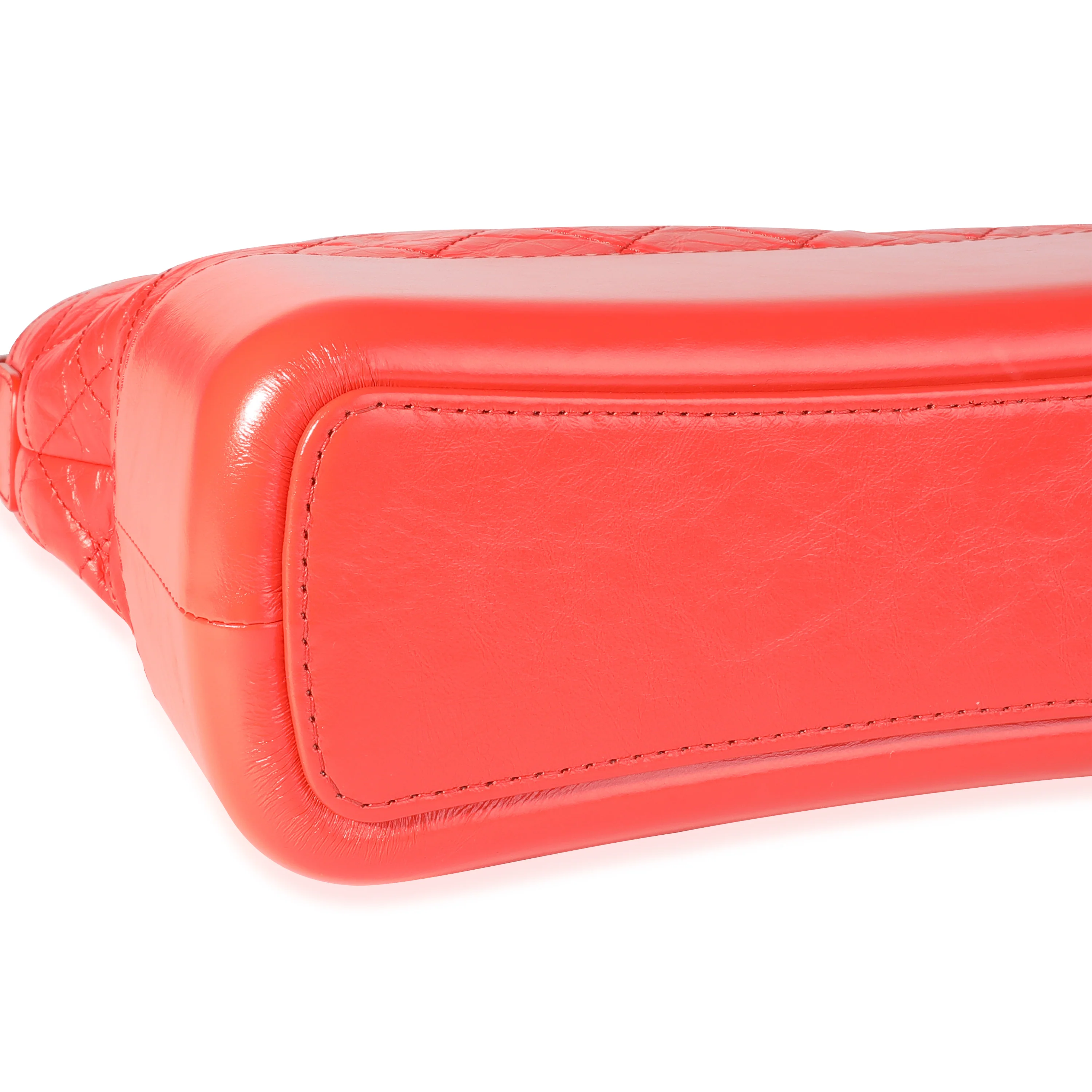 Chanel Orange Quilted Aged Calfskin Large Gabrielle Hobo - Image 3
